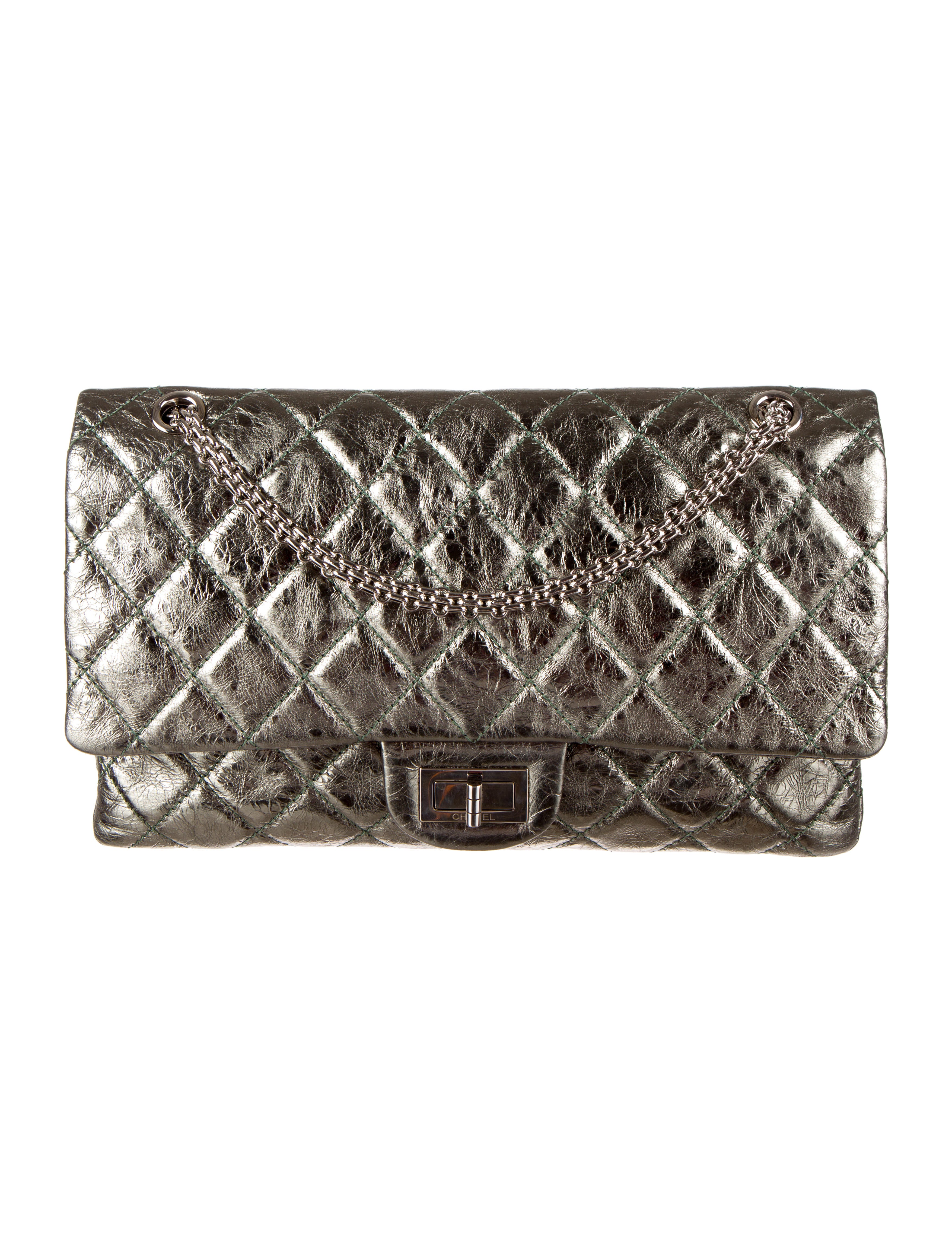 Chanel Metallic 2.55 Reissue 227 Double Flap Bag