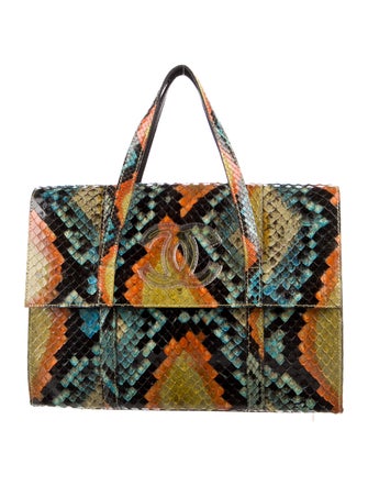 Chanel Python CC Handle Flap Bag
