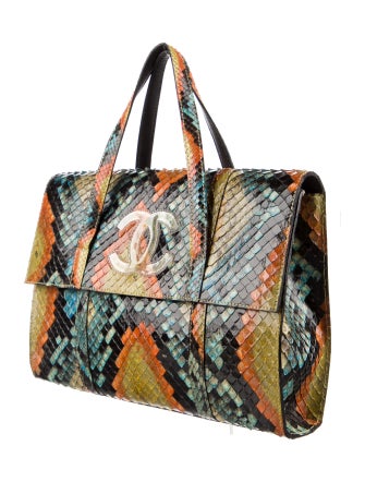 Chanel Python CC Handle Flap Bag