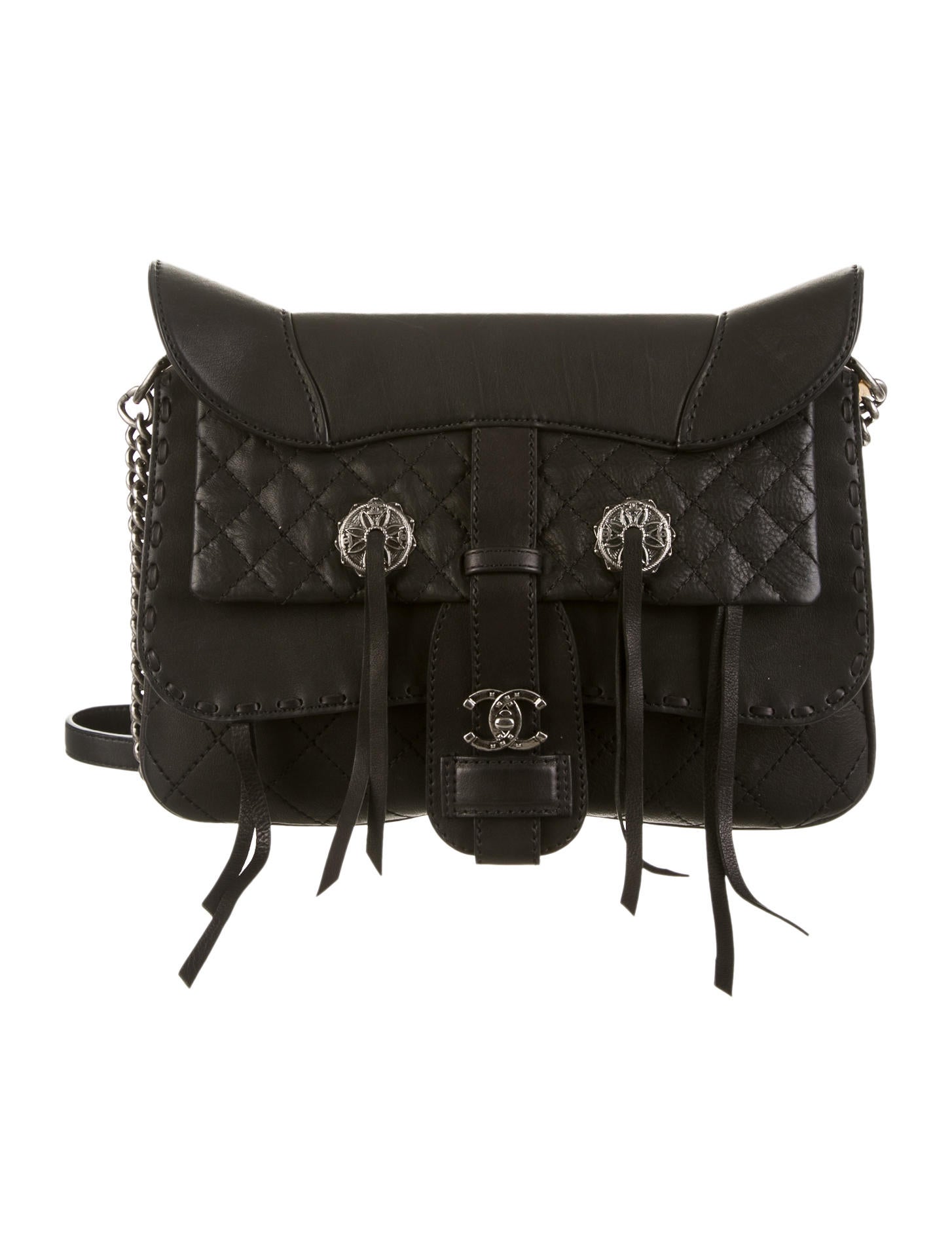 Chanel Paris Dallas Fringe Saddle Bag Handbags Cha64136 The Paris Dallas Fringe Saddle Bag