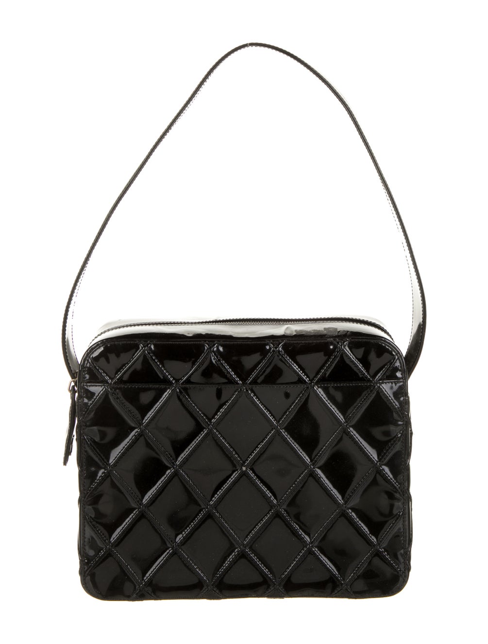 Chanel Vintage Patent Shoulder Bag Black Shoulder Bags, Handbags