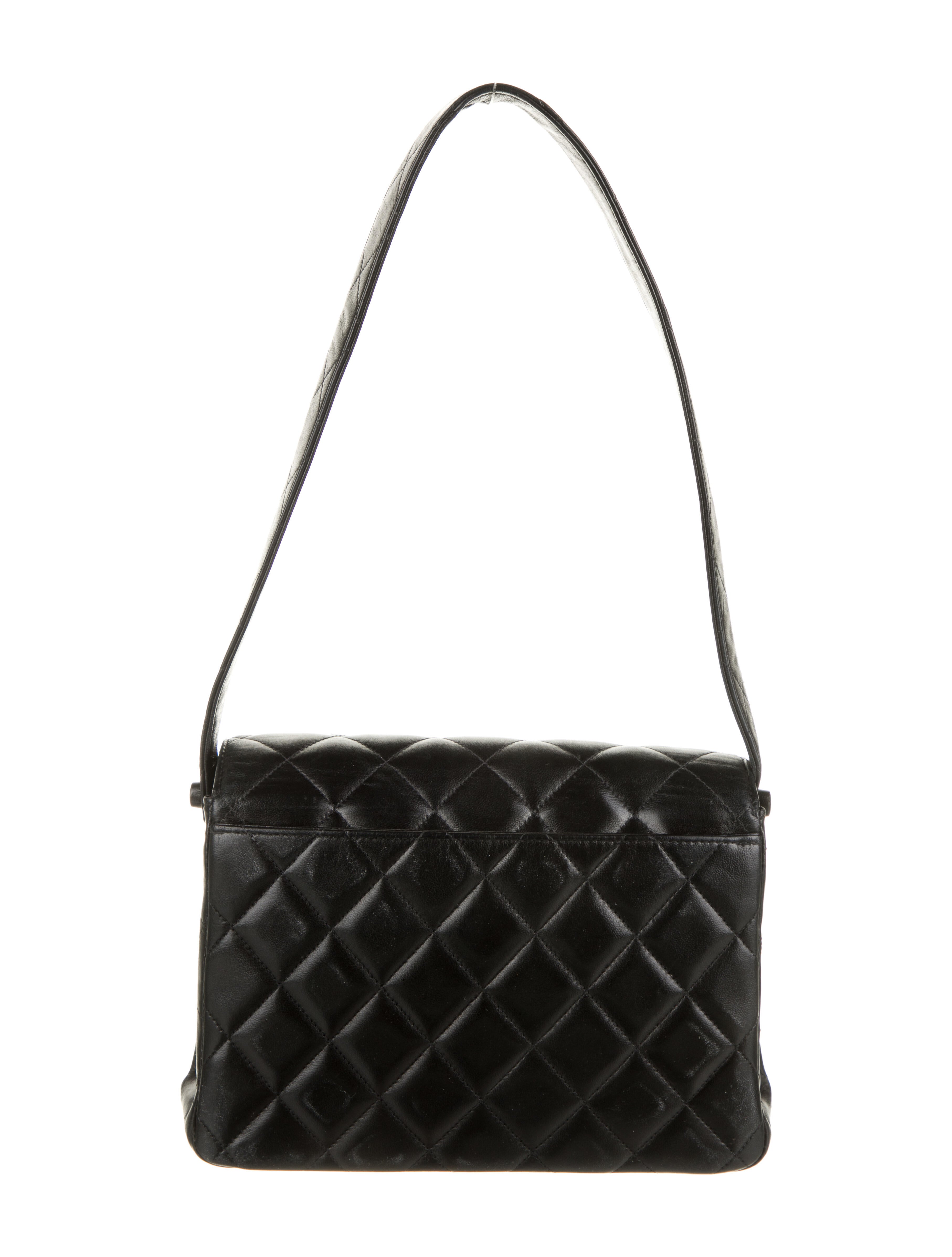 Chanel Vintage Quilted Flap Shoulder Bag - Black Shoulder Bags
