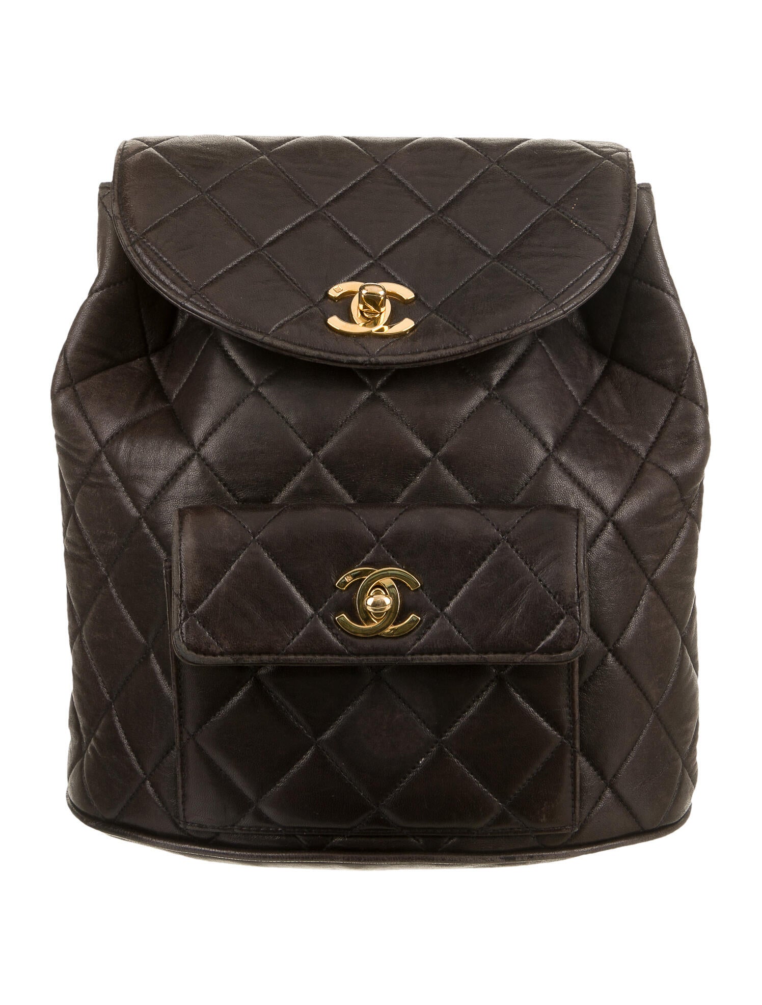 chanel leather backpack