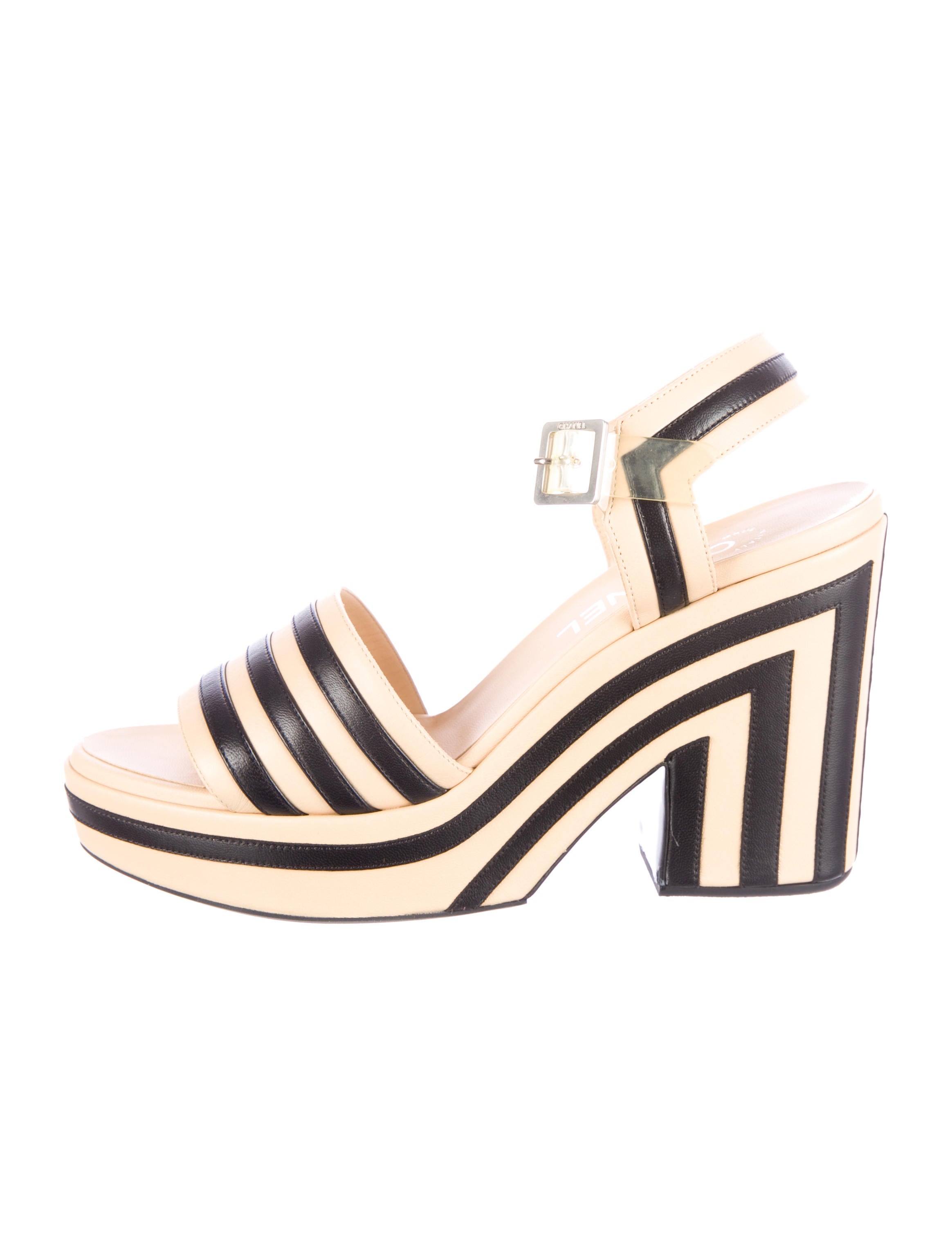 Chanel Platform Sandals w/ Tags Shoes CHA67111 The RealReal