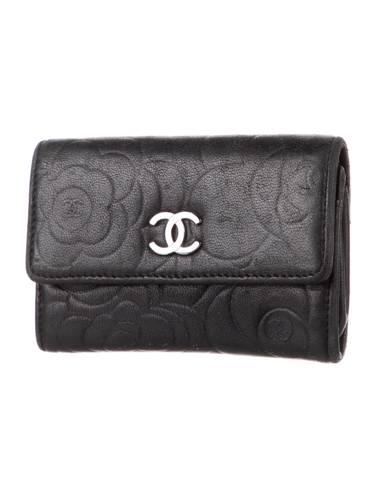 Chanel Interlocking CC Logo Leather Card Holder Black Wallets, Accessories CHA674228 The