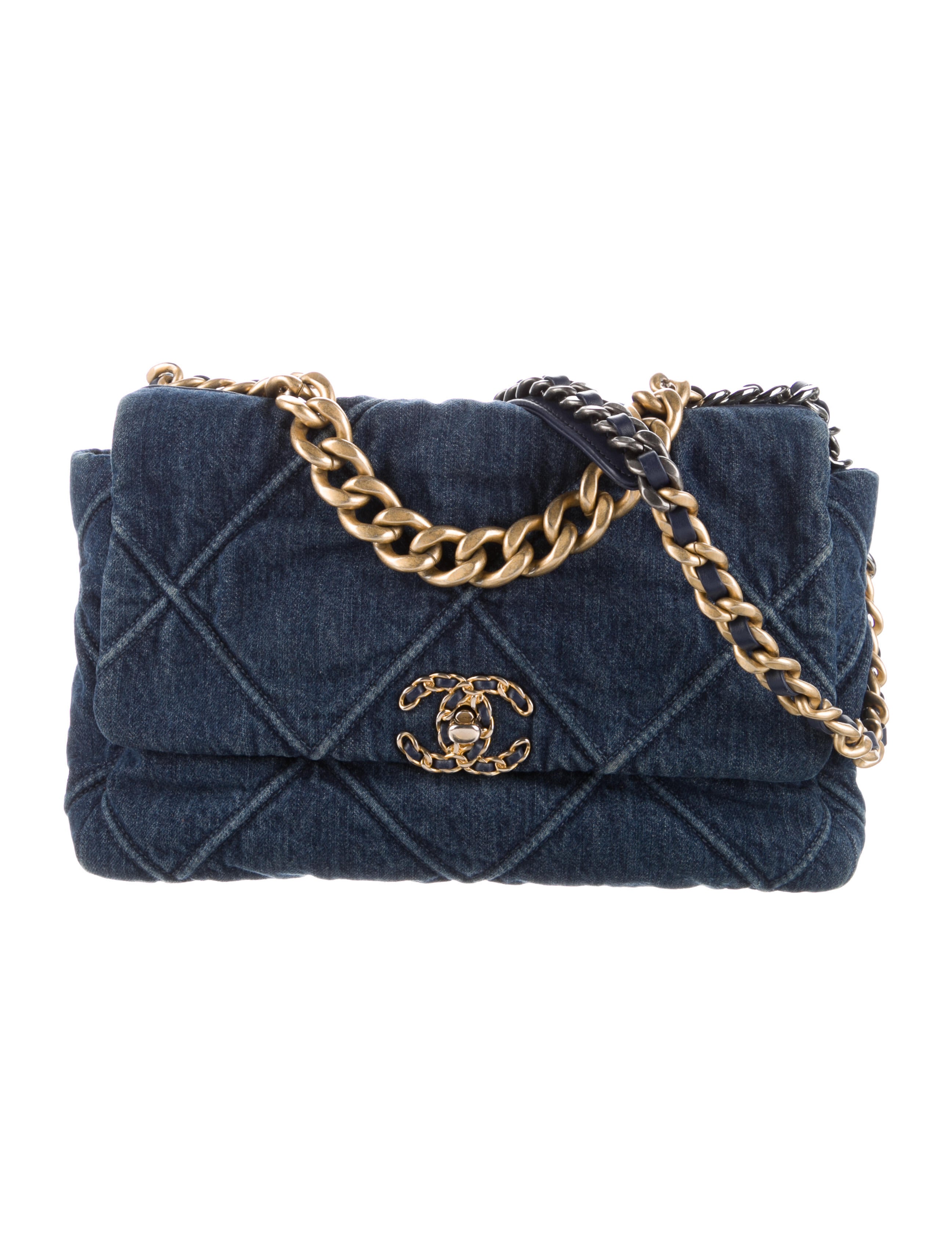 Chanel 19 Large Denim Flap Bag