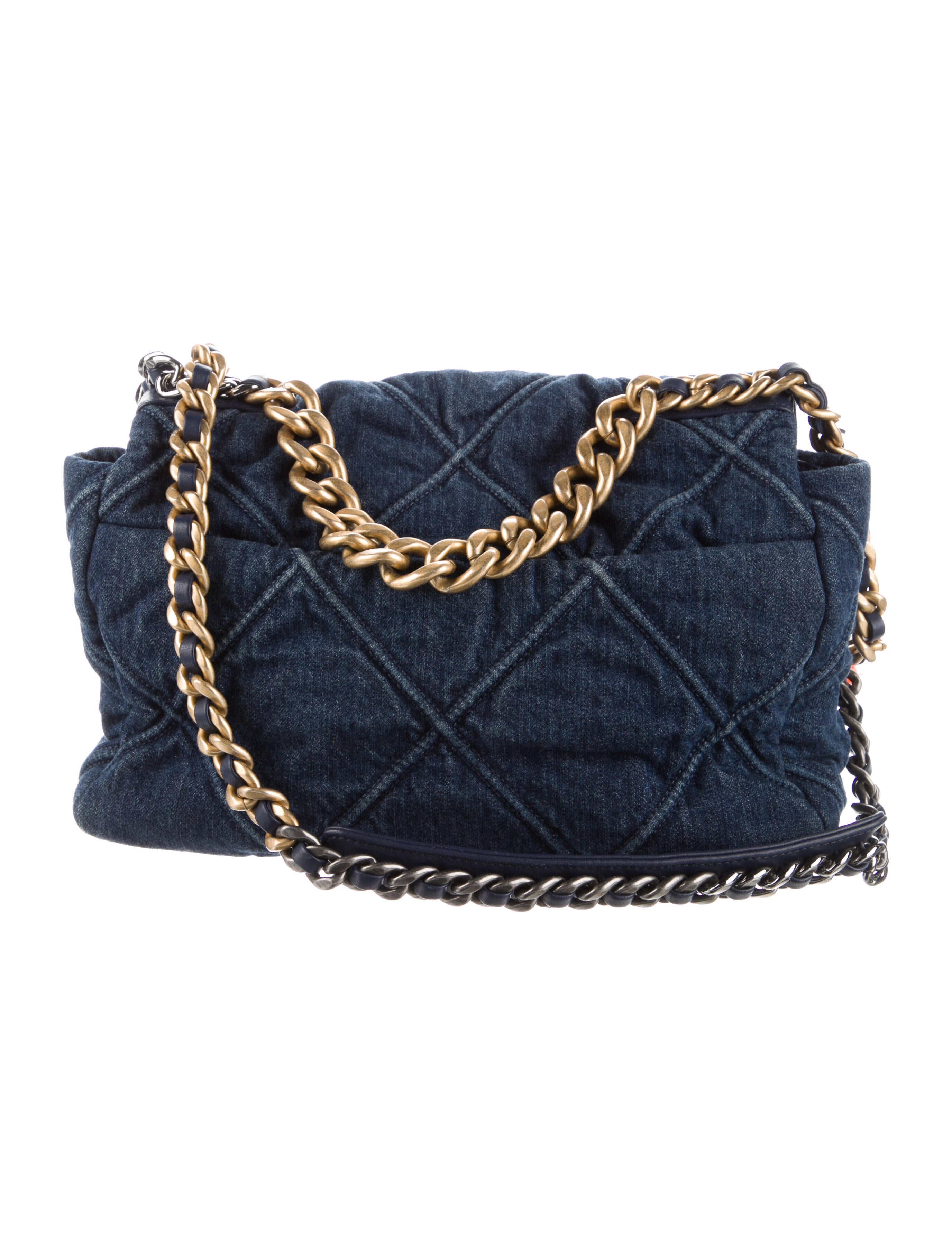 Chanel 19 Large Denim Flap Bag