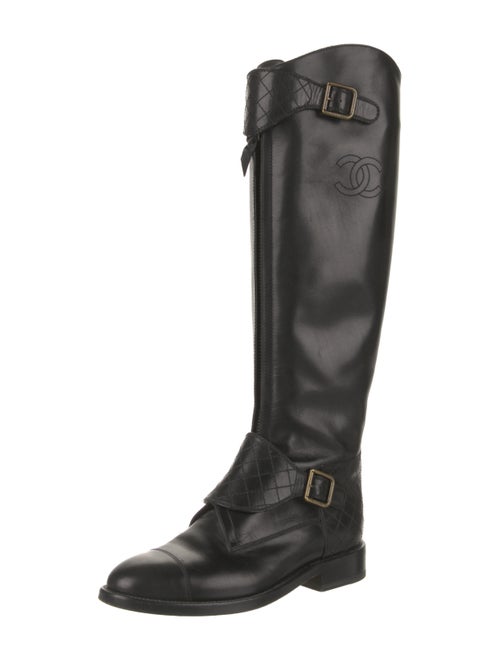 Chanel 2012 Interlocking CC Logo Riding Boots