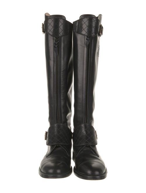 Chanel 2012 Interlocking CC Logo Riding Boots