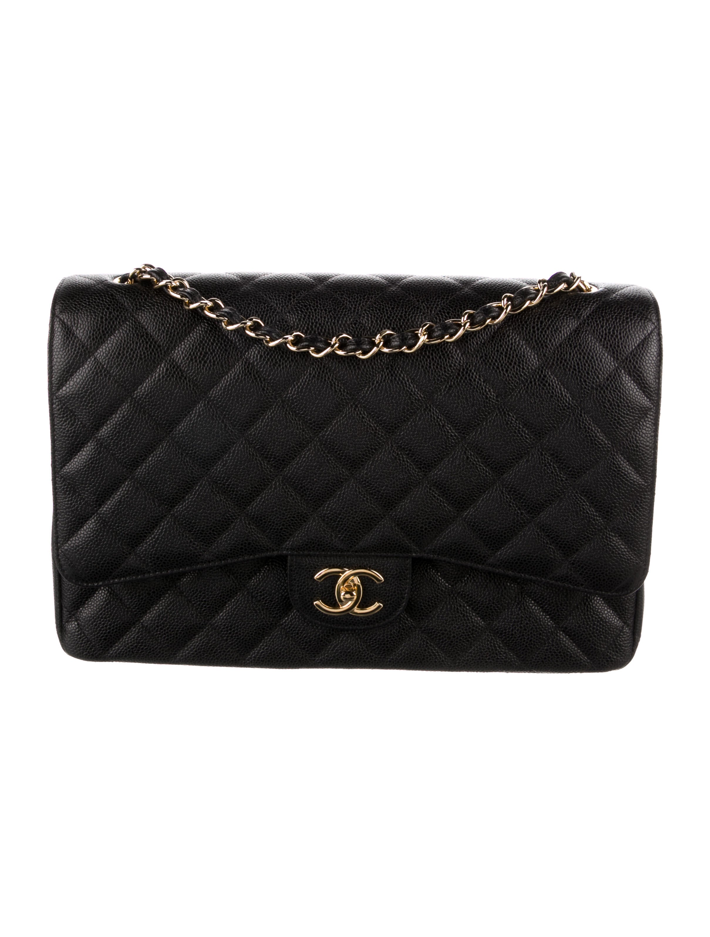 Chanel Classic Maxi Double Flap Bag Black Shoulder Bags, Handbags CHA692836 The RealReal