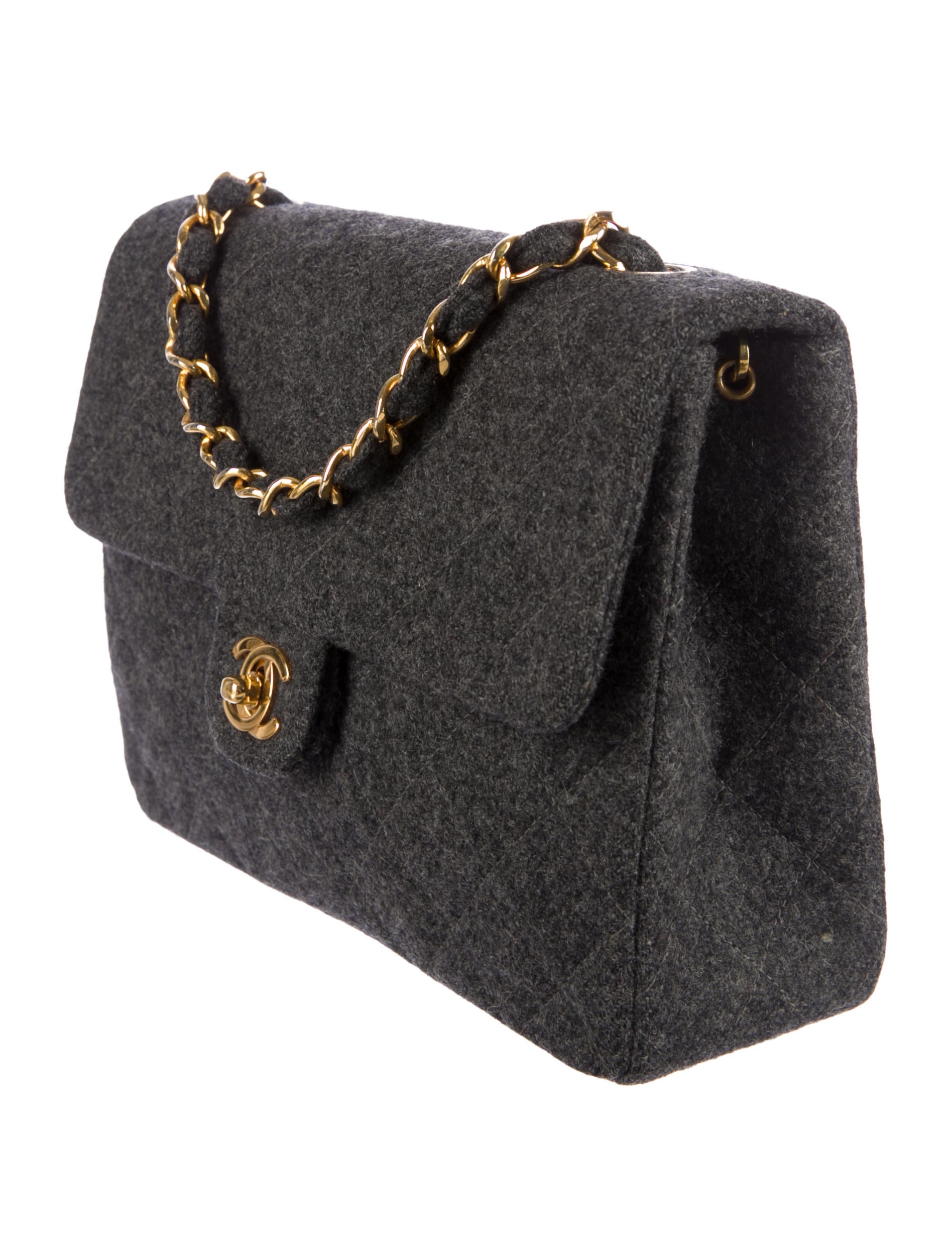 Chanel Wool Flap Bag Handbags CHA69958 The RealReal