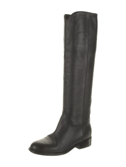Chanel Interlocking CC Logo Leather Riding Boots