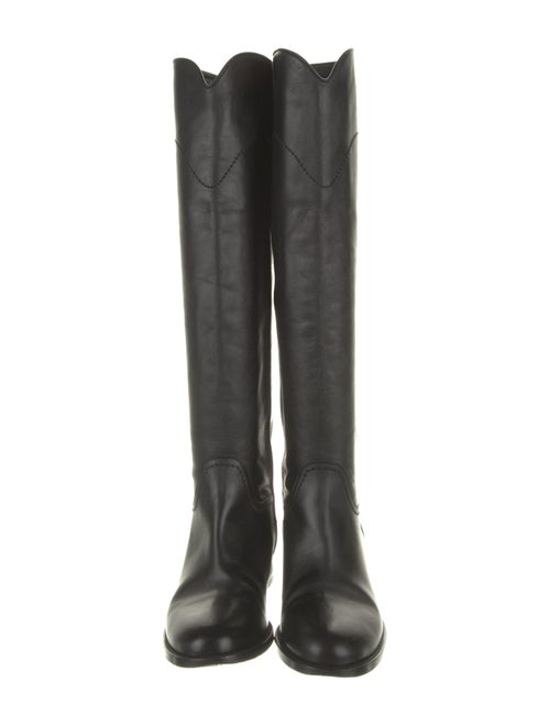 Chanel Interlocking CC Logo Leather Riding Boots