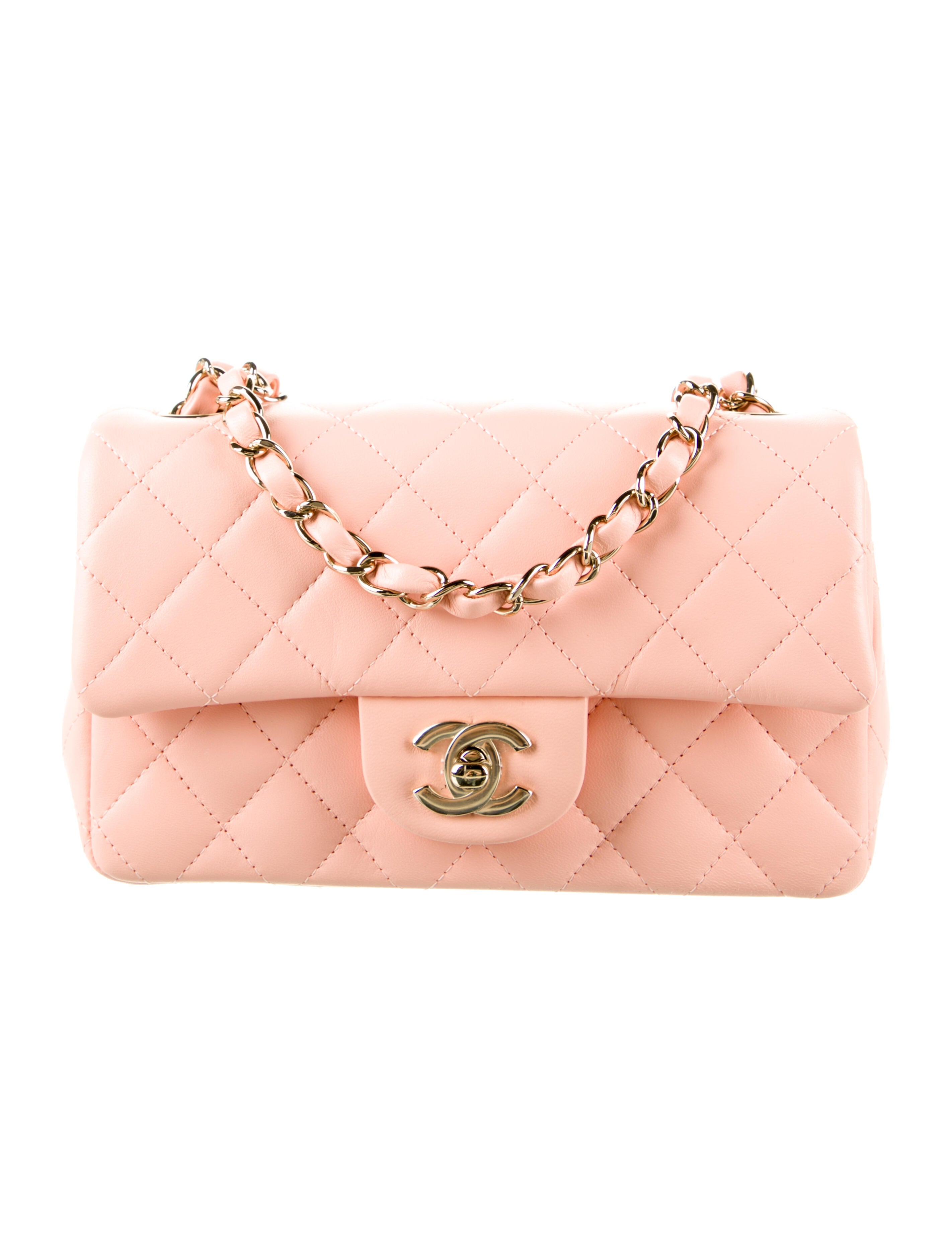 Chanel 2021 Classic Rectangular Mini Flap Bag w/ Tags Pink Shoulder