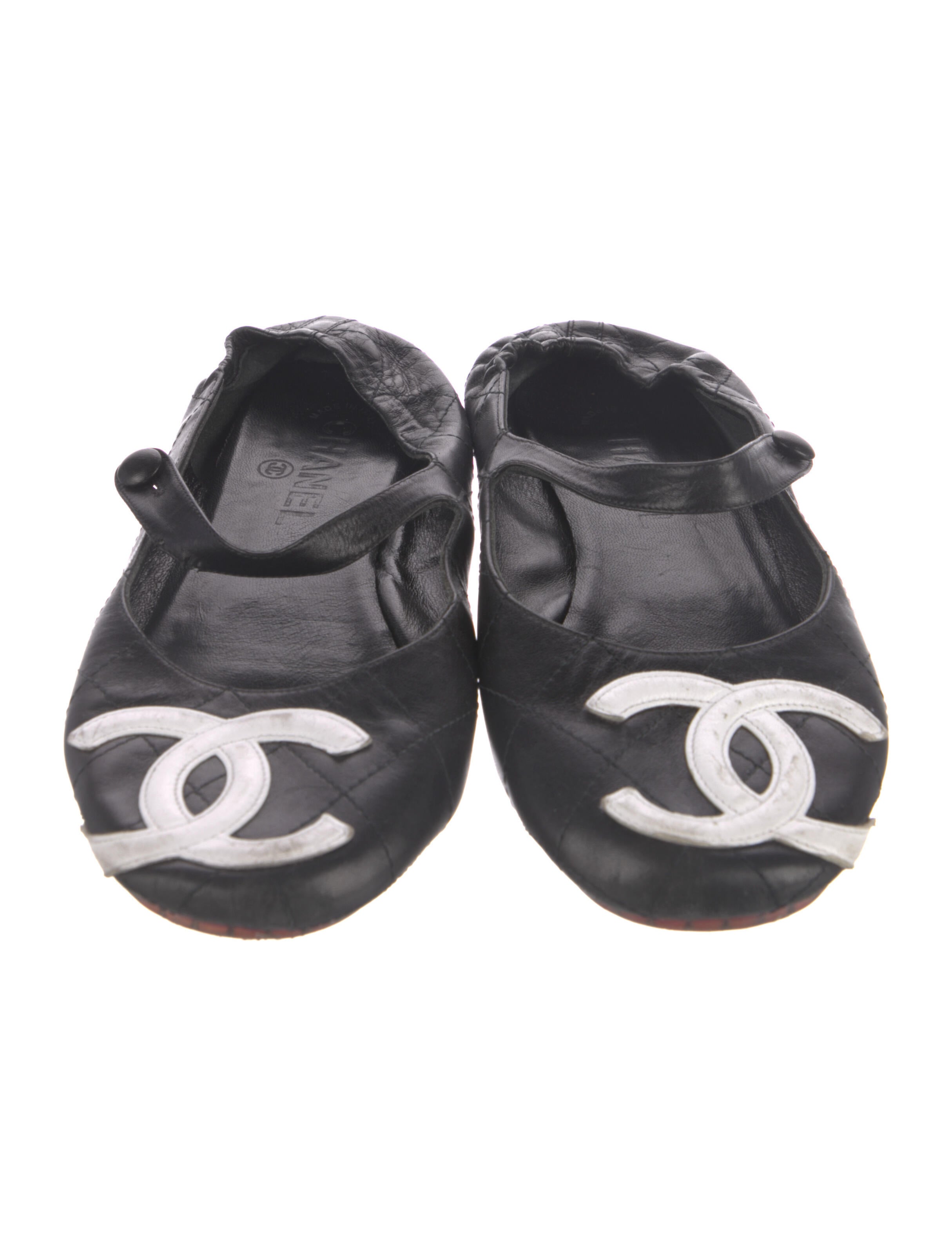 Chanel 2006 CC Ligne Cambon Ballet Flats - Black Flats, Shoes