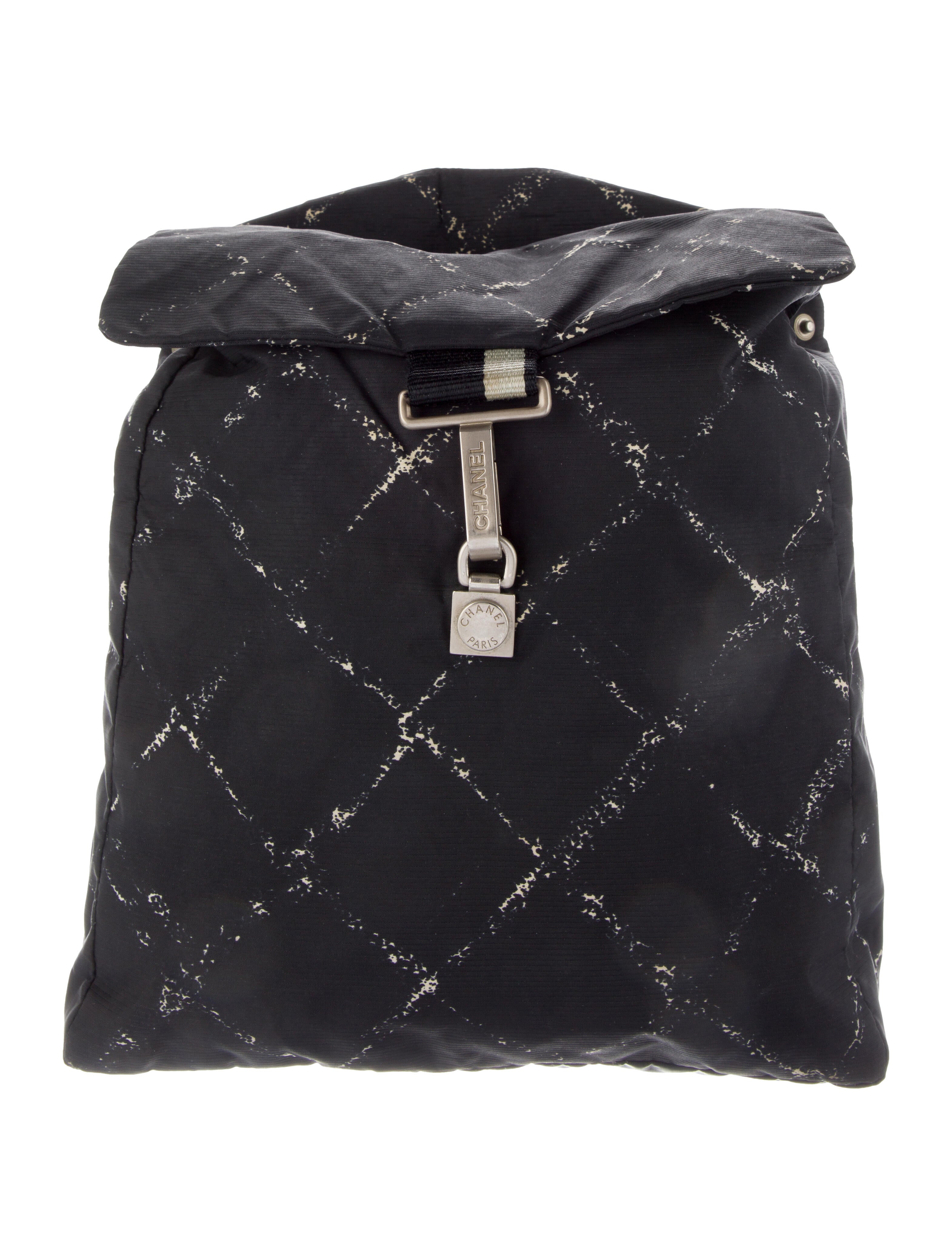 chanel canvas drawstring backpack