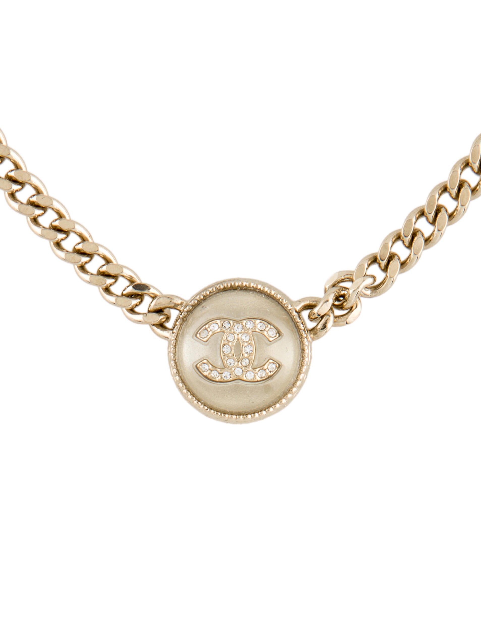 Chanel 2022 Strass & Resin CC Choker Necklace