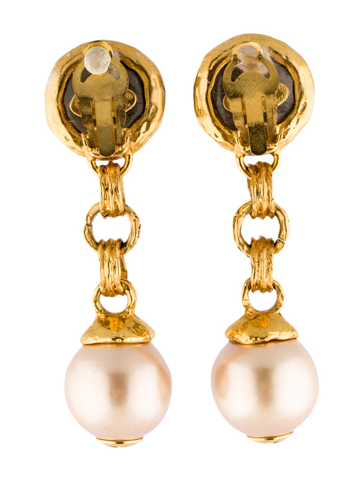 Chanel Faux Pearl Drop Earrings Earrings CHA71820 The RealReal