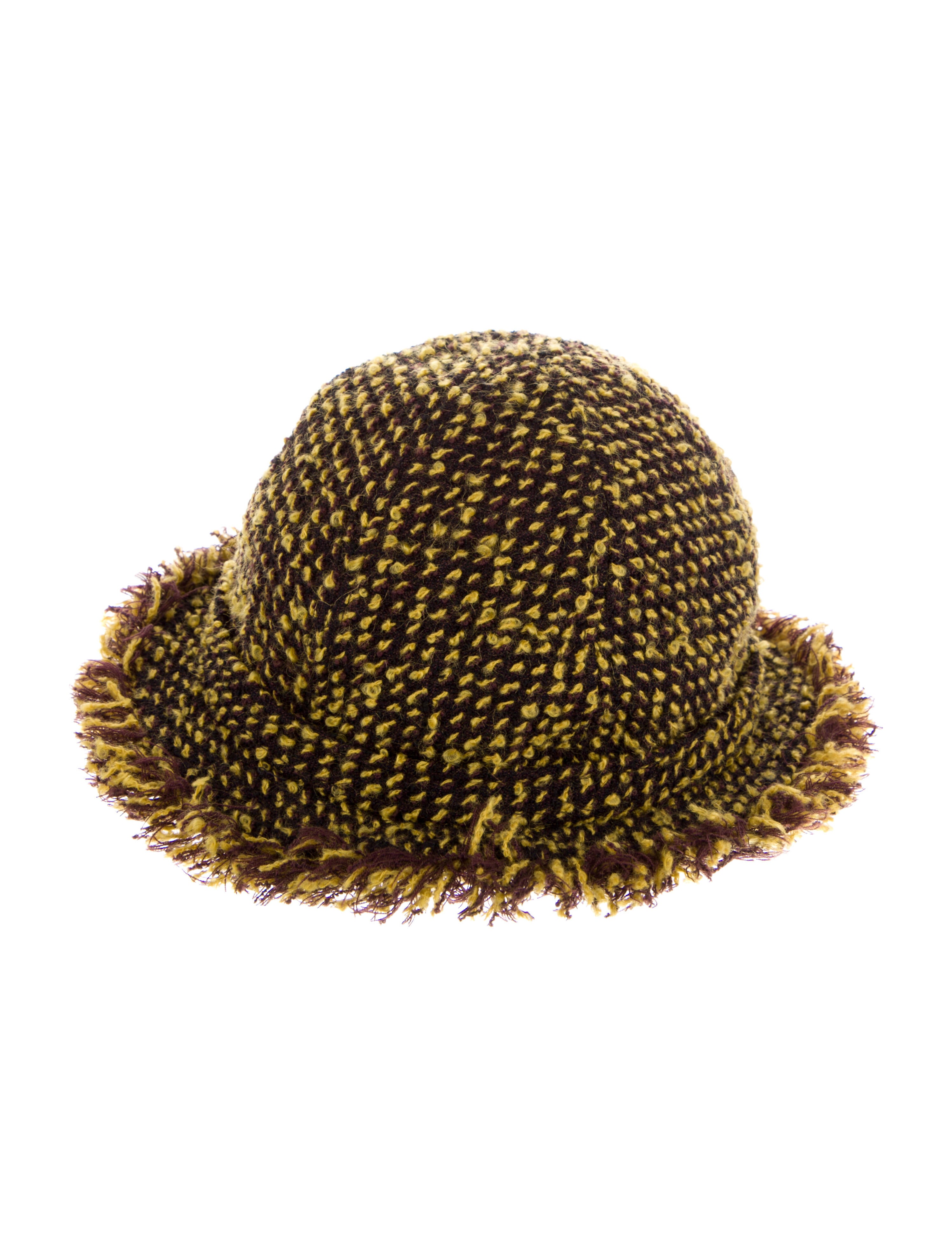 Chanel Tweed Bucket Hat. - Brown Hats 