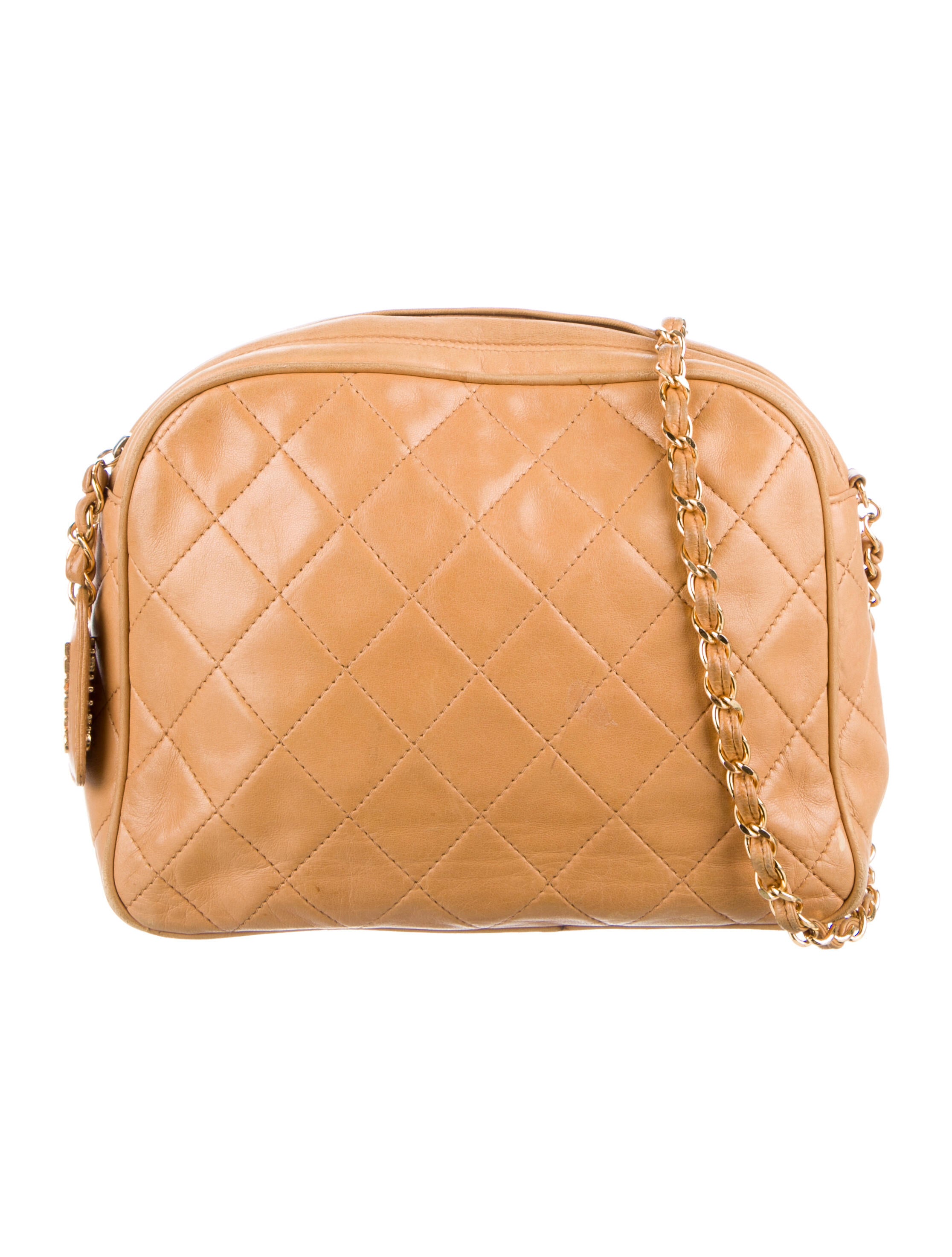 Chanel Vintage Quilted Camera Bag Neutrals Shoulder Bags, Handbags