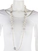 Chanel Faux Pearl & Strass CC Necklace