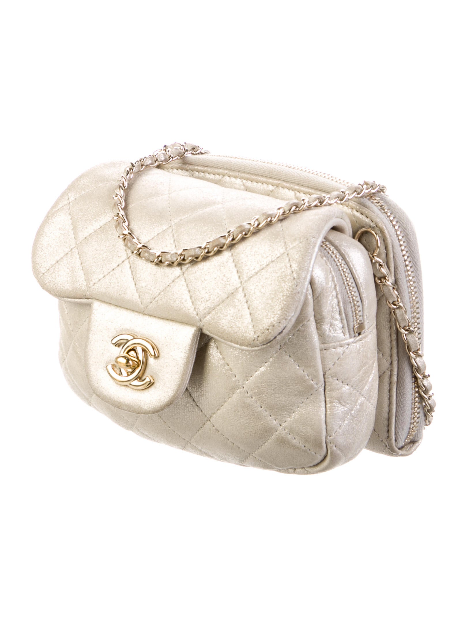Chanel Mini ChainLink Crossbody Bag Gold Mini Bags, Handbags