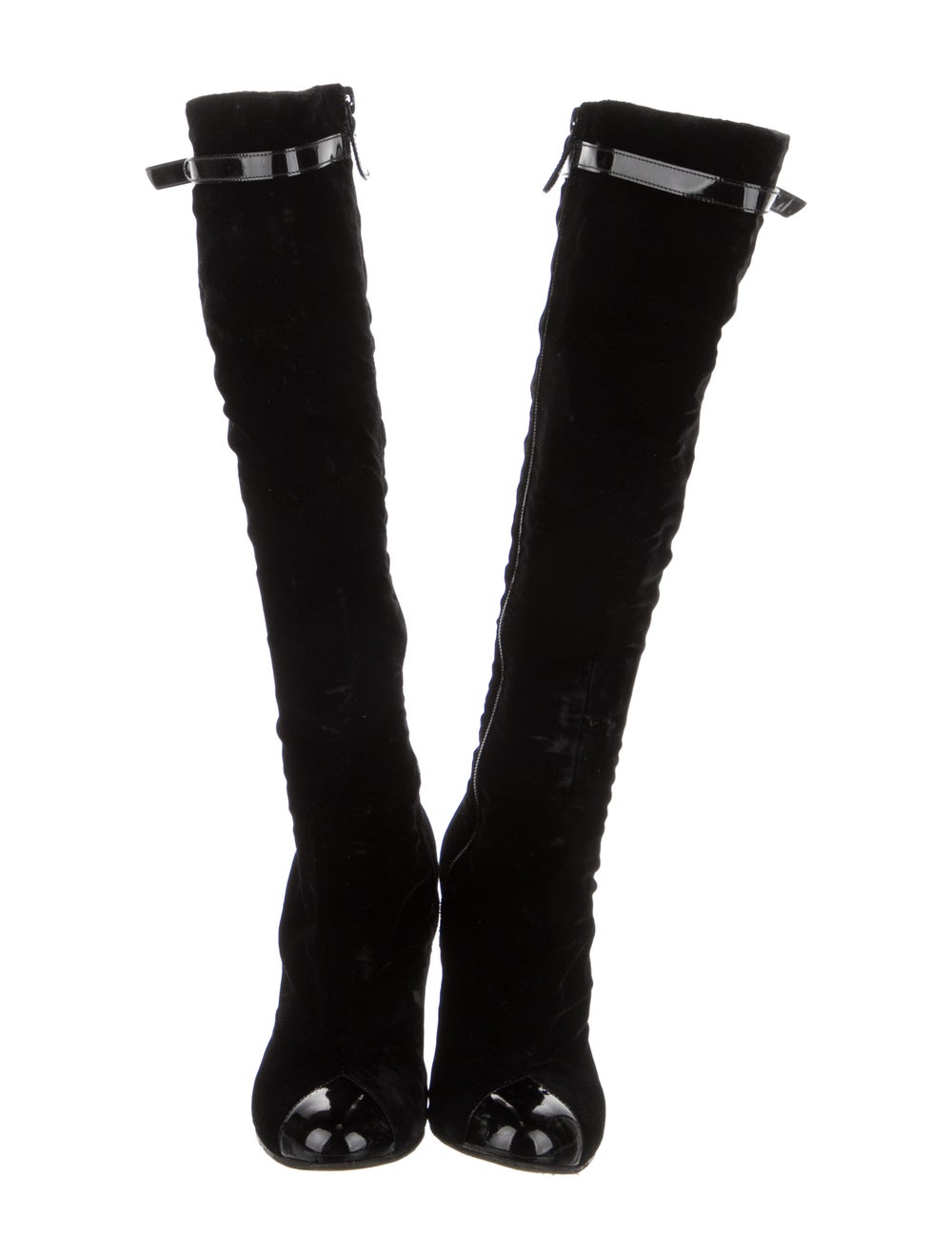 Chanel Velvet Boots - image 3