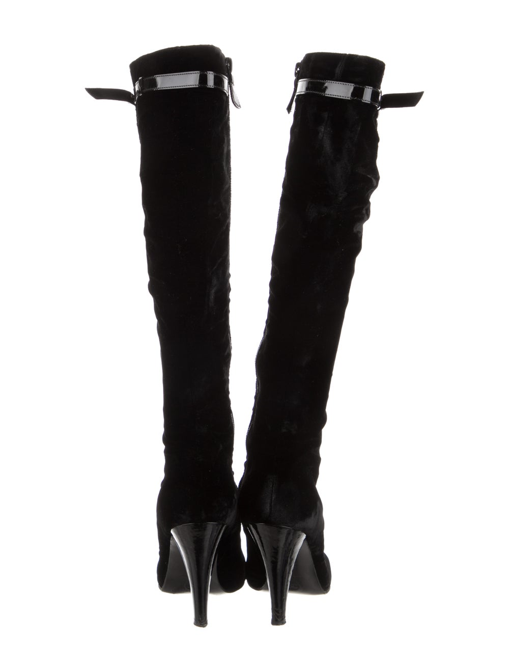 Chanel Velvet Boots - image 4
