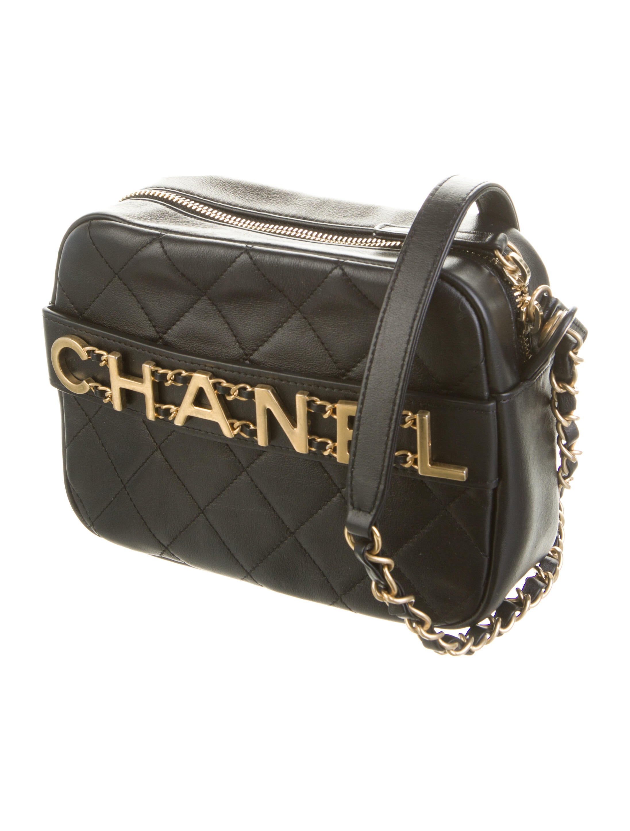 Chanel 2020 Enchained Camera Bag Black Crossbody Bags, Handbags