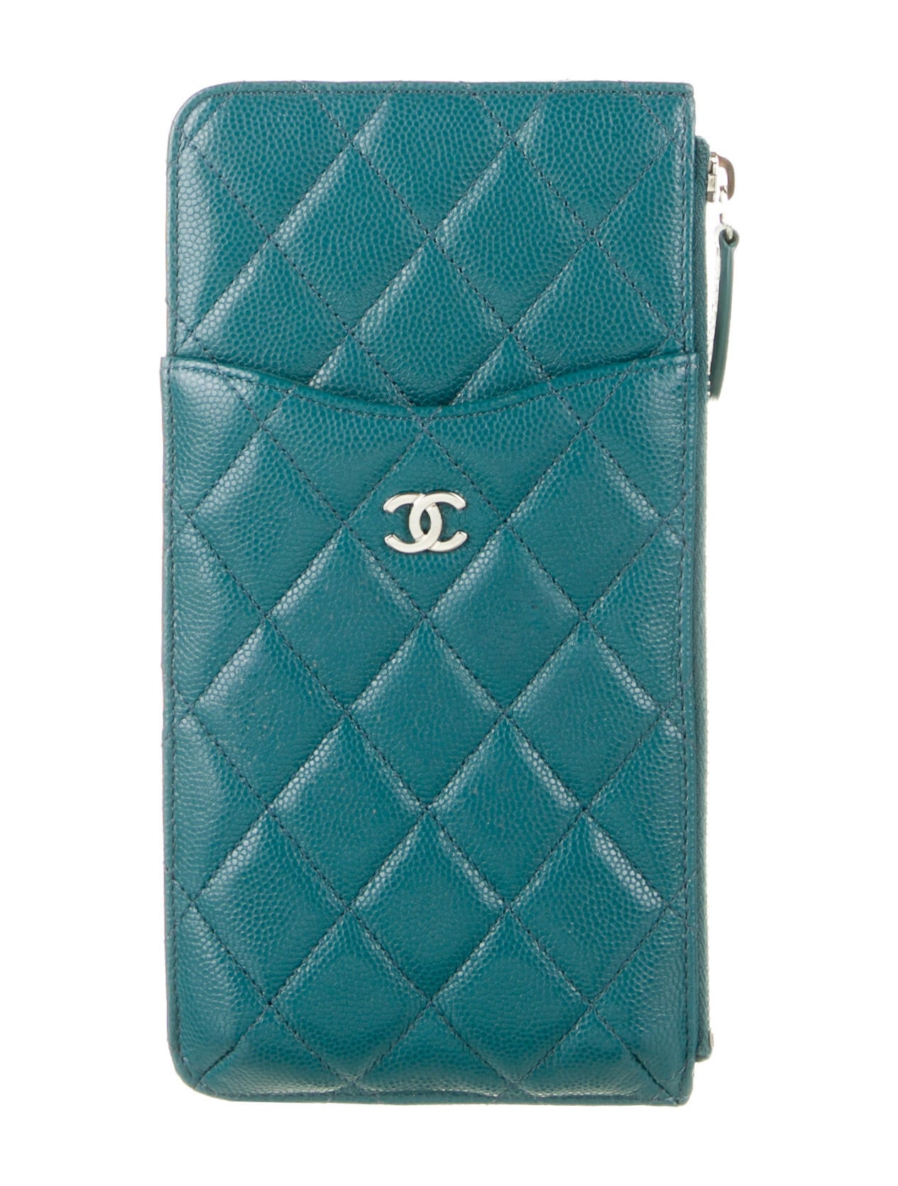 Chanel 20182019 Interlocking CC Logo Compact Wallet Blue Wallets, Accessories CHA939845