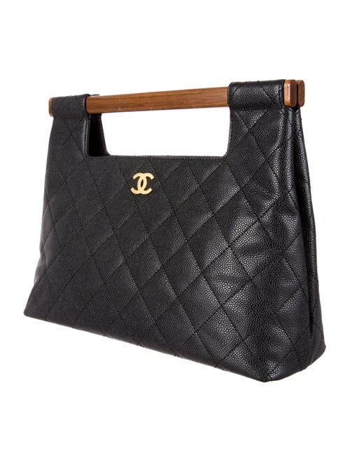 chanel bag with wooden handle