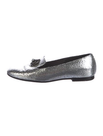 Chanel Flats 2015 Camellia Accent Loafers 36.5 | 6