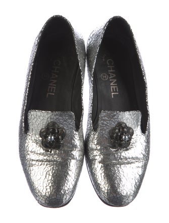 Chanel 2015 Camellia Accent Loafers