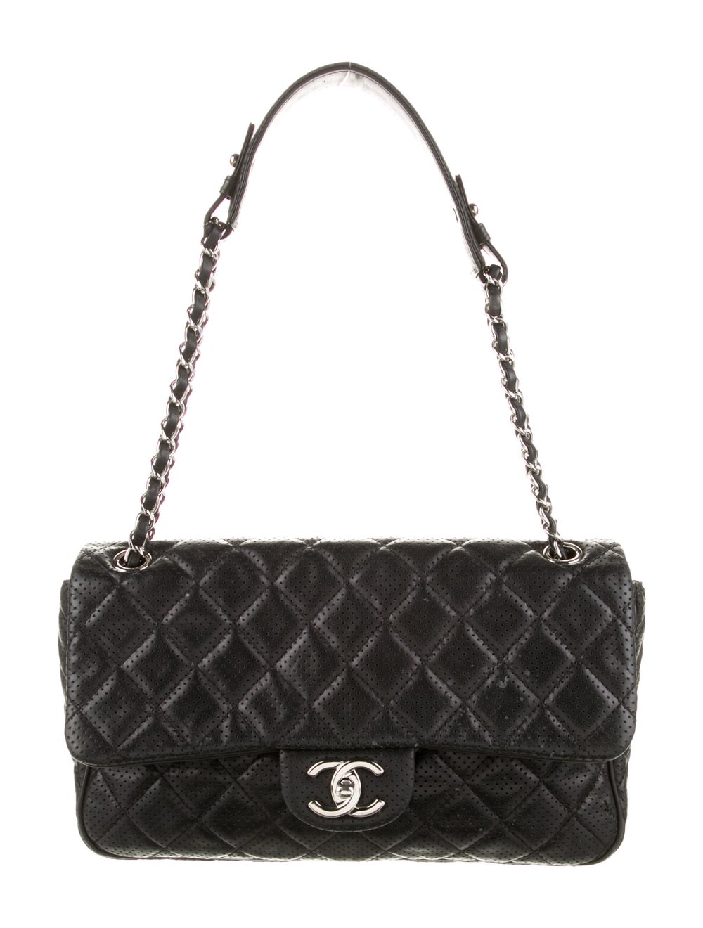 Chanel Classic Perforated Jumbo Single Flap Bag Gem