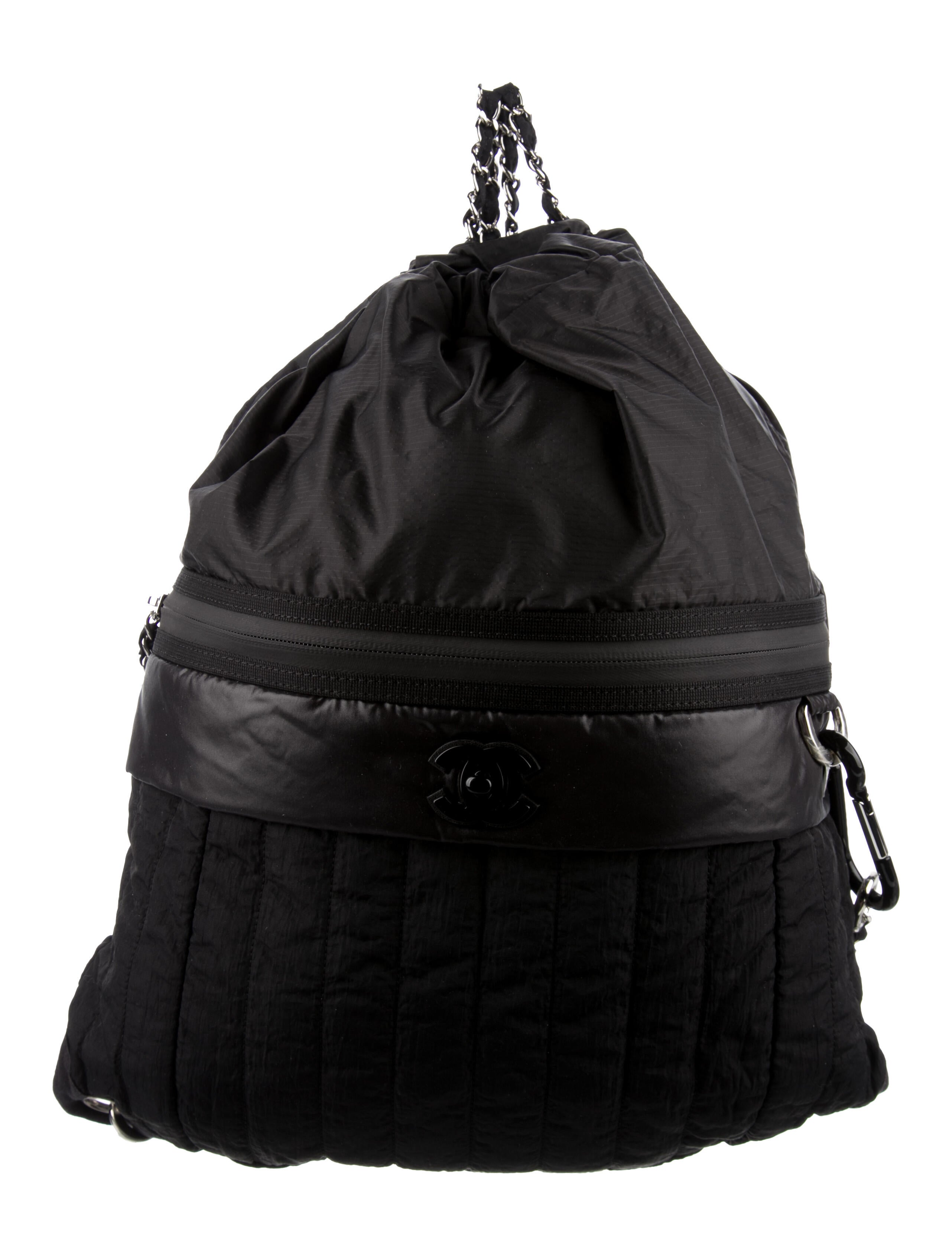 Chanel Coco Sport Nylon Drawstring Backpack - Black Backpacks