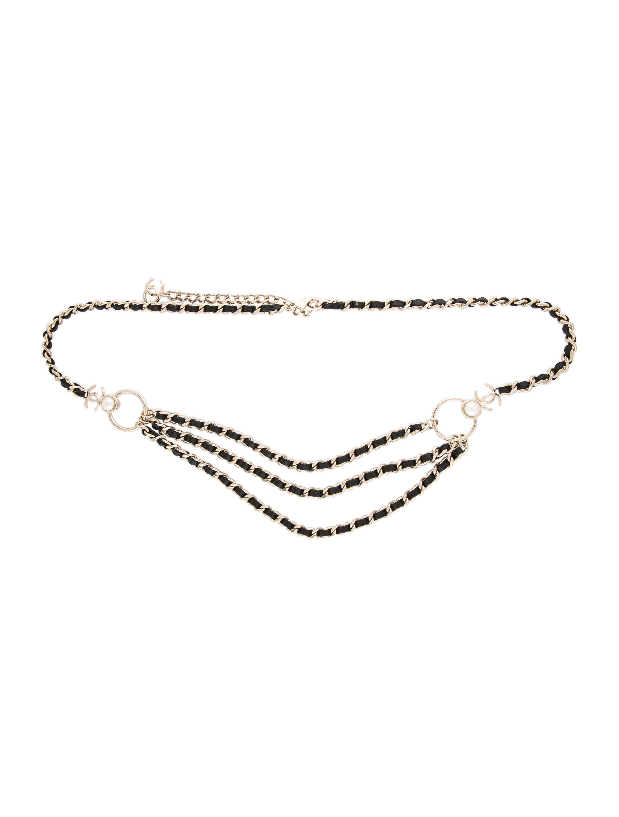 Chanel 2022 Interlocking CC Logo Waist Belt Silver Belts, Accessories