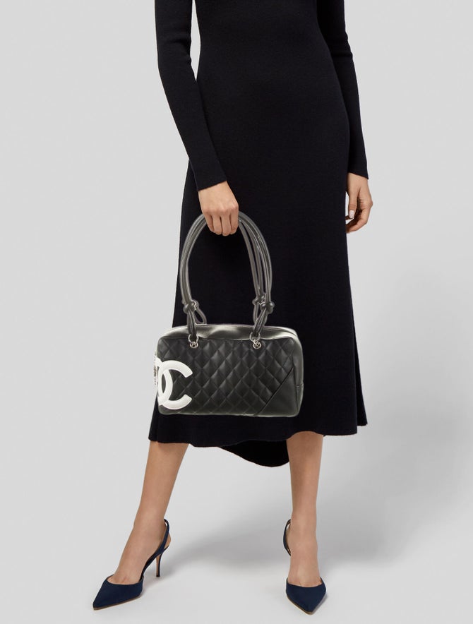 Chanel Medium Ligne Cambon Bowling Bag Black Shoulder Bags, Handbags