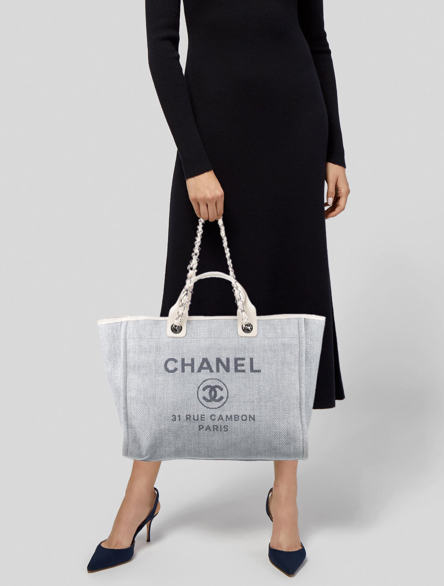 chanel large deauville bag