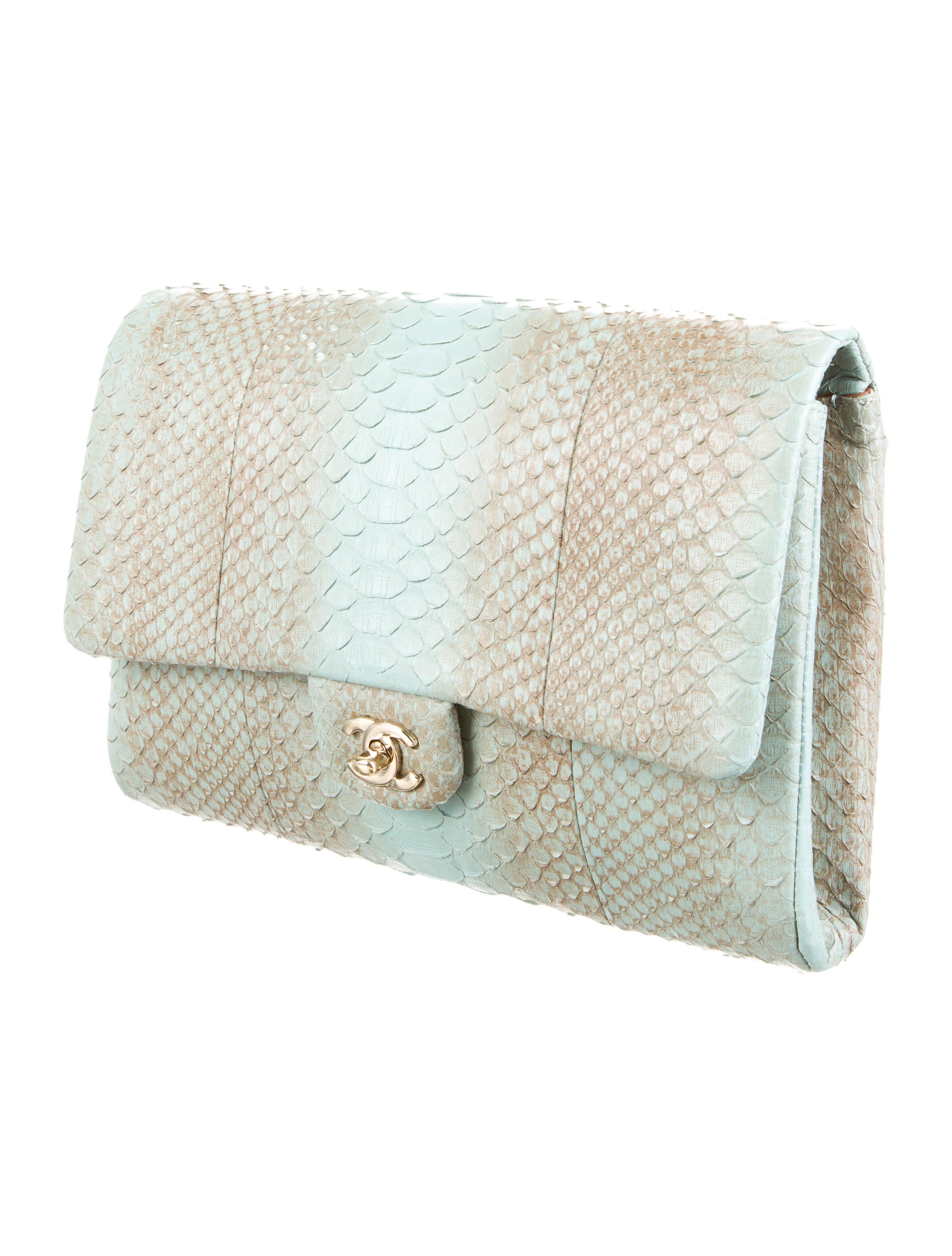 Chanel Python New Clutch Handbags CHA76348 The RealReal