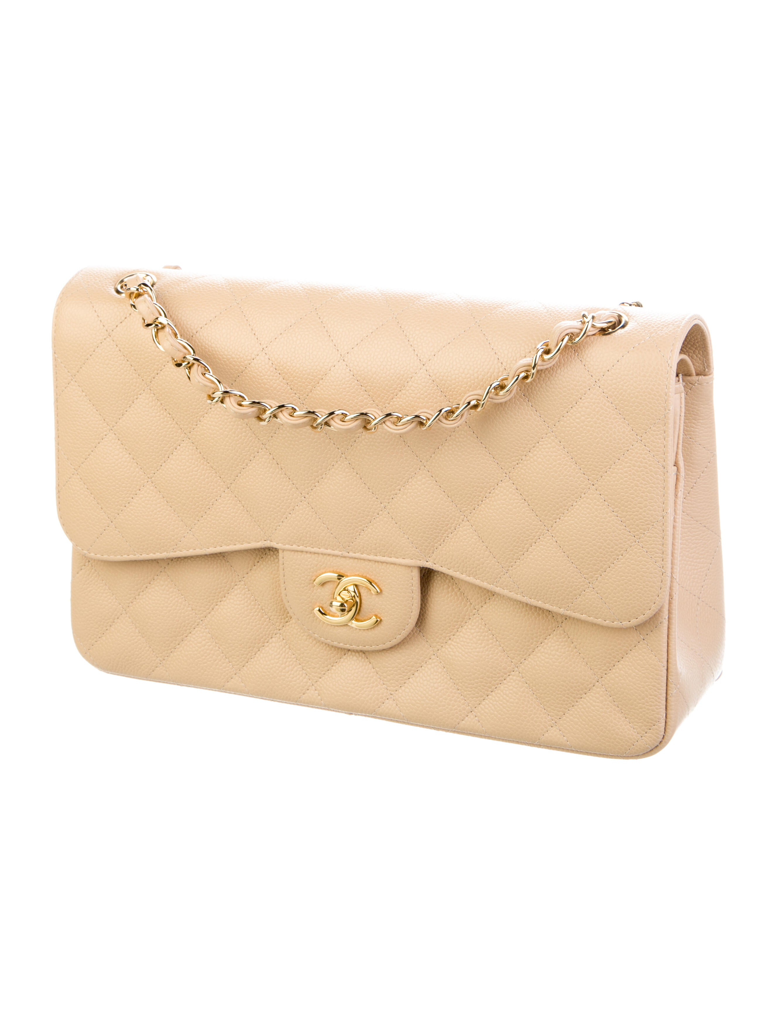 Chanel Classic Jumbo Double Flap Bag Neutrals Shoulder Bags, Handbags CHA765391 The RealReal