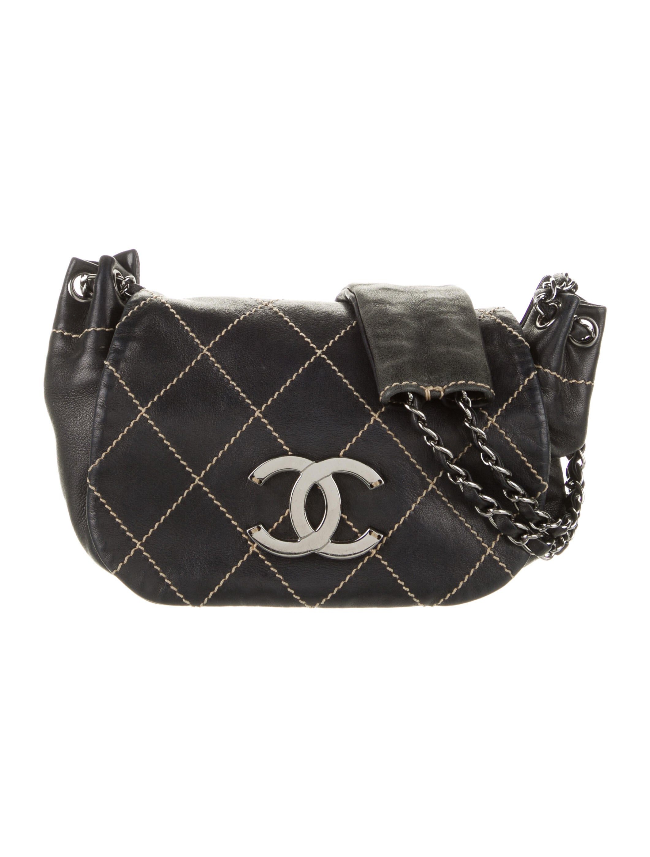 Chanel Timeless Accordion Flap Bag Black Shoulder Bags, Handbags