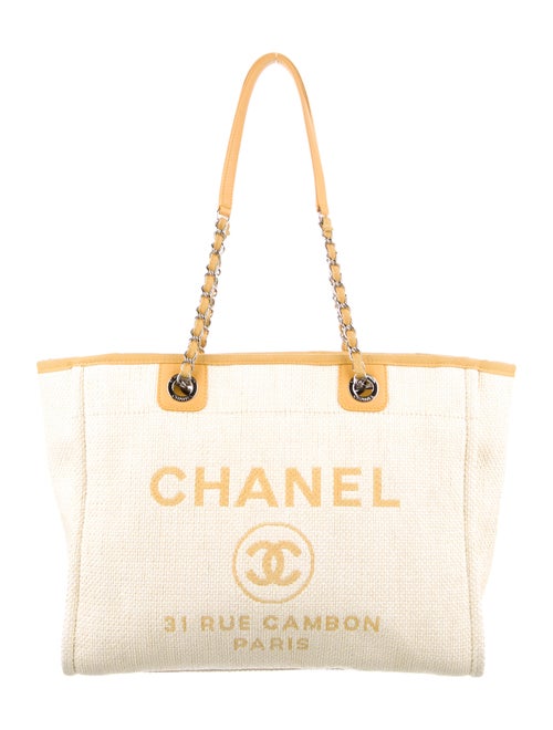 Chanel Small Raffia Deauville Shopping Tote