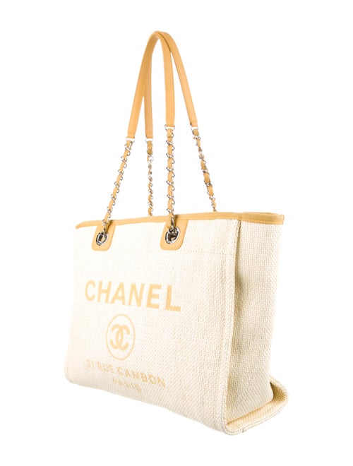 Chanel Small Raffia Deauville Shopping Tote