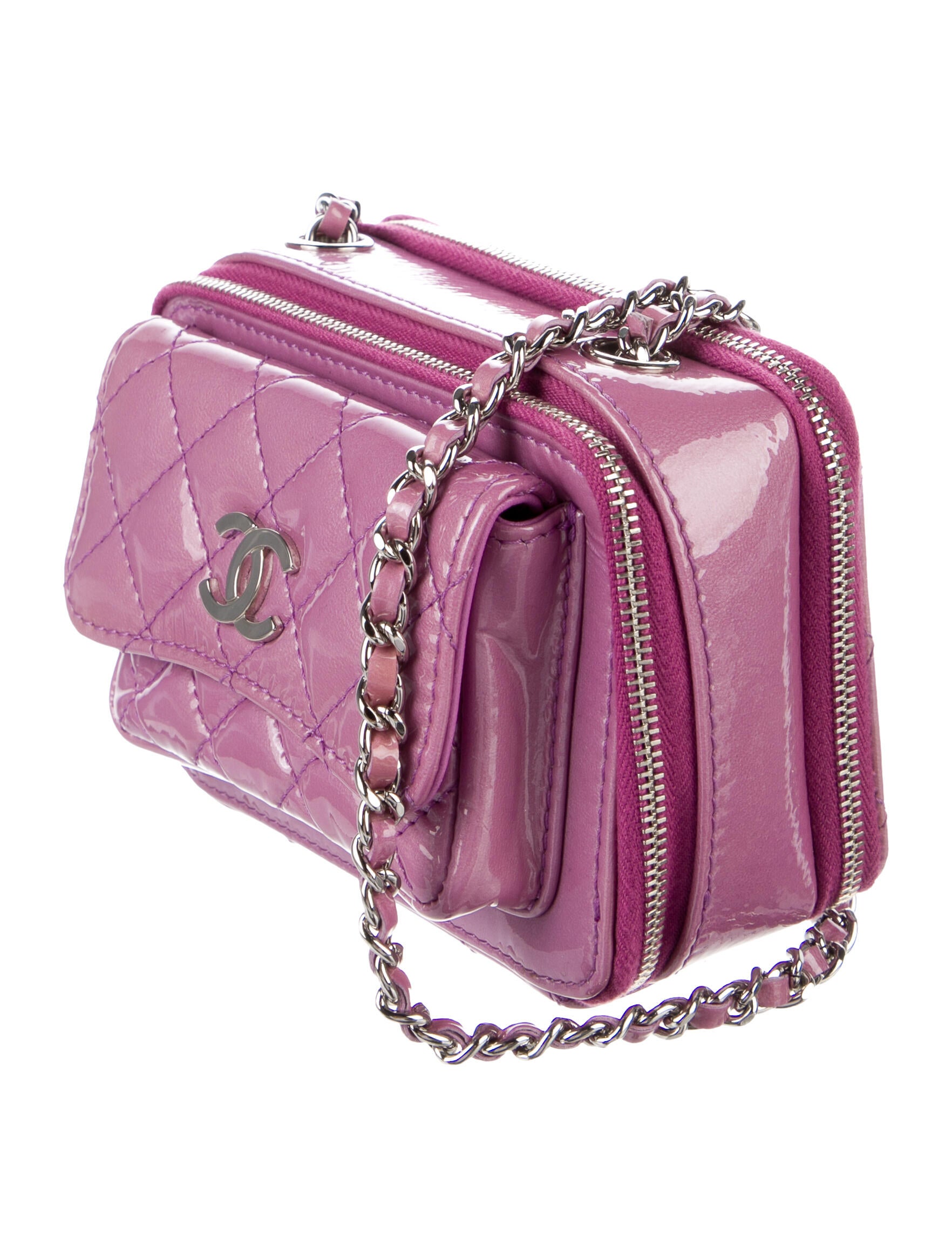 Chanel Pocket Box Camera Bag Purple Crossbody Bags, Handbags