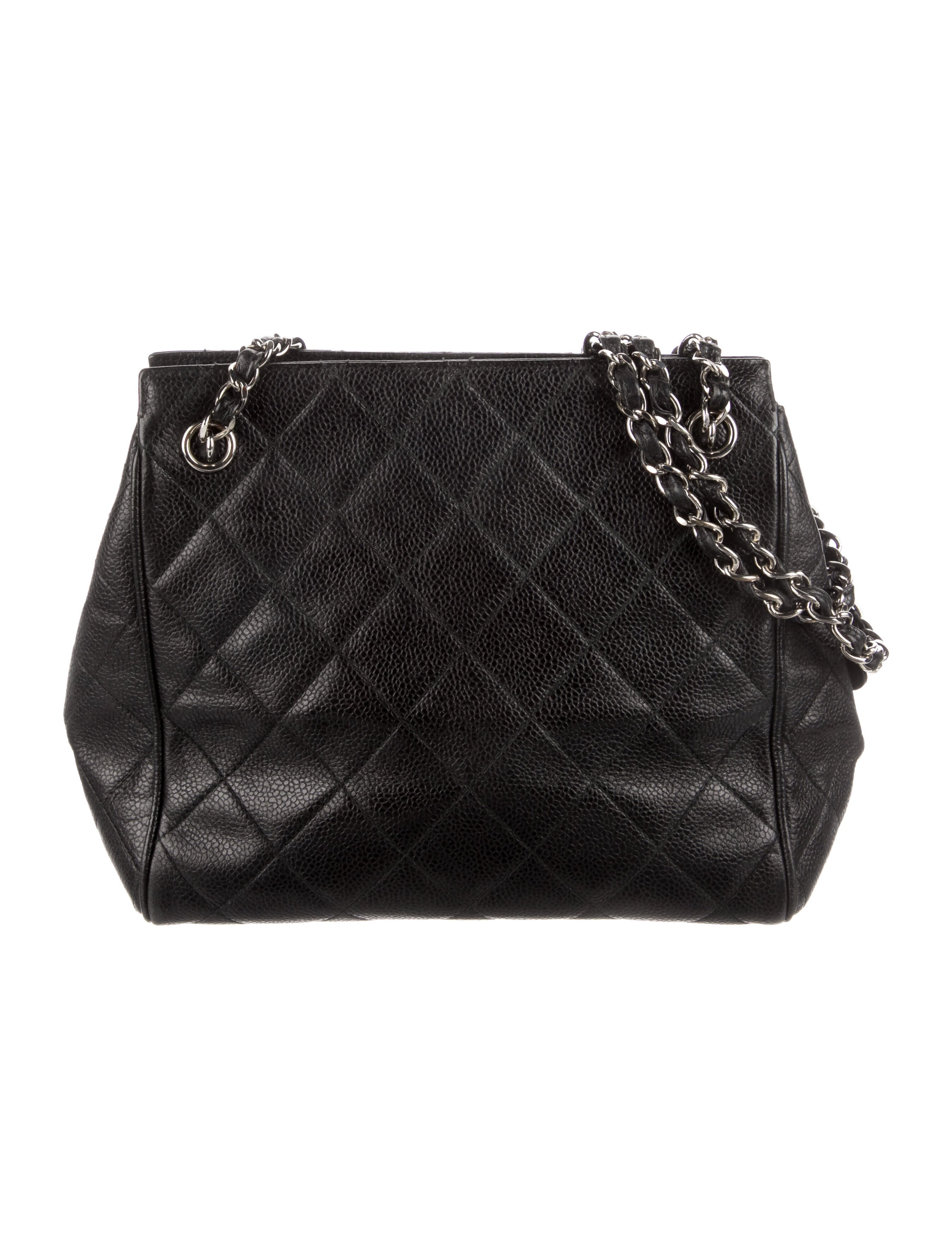 Chanel Quilted Calfskin Pocket Tote Black Shoulder Bags, Handbags