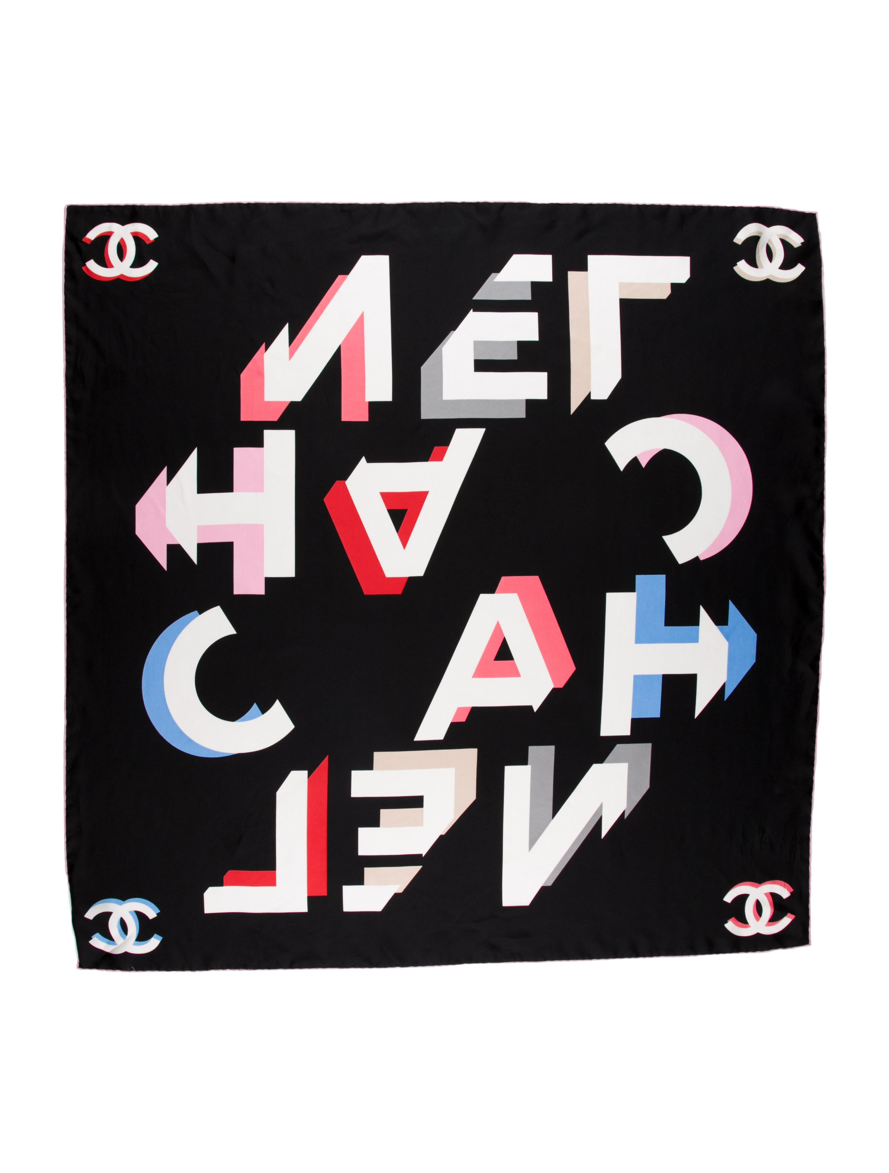 Chanel Silk 2022 Bandana Black Scarves and Shawls, Accessories