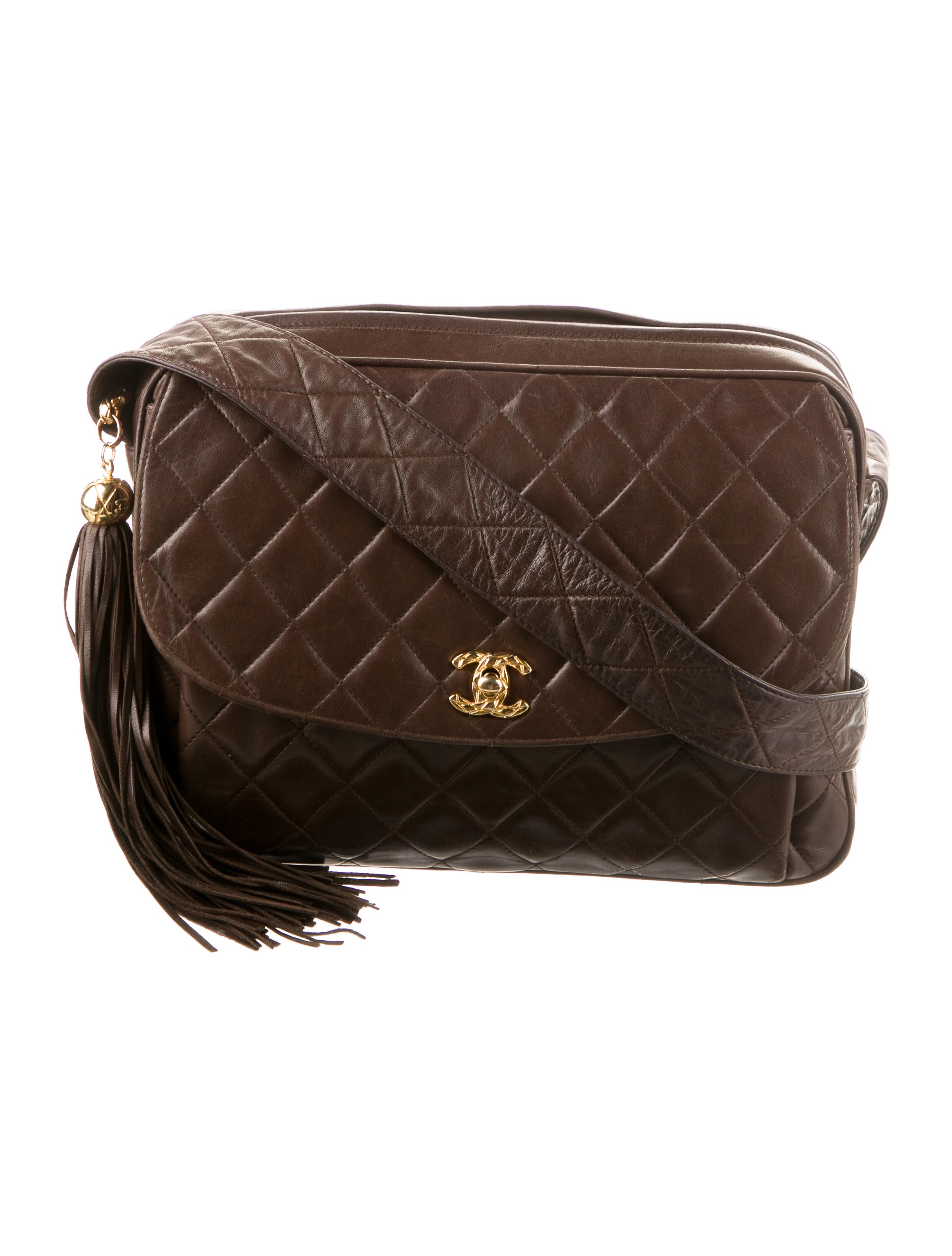 Chanel Metallic Lambskin Camera Bag Brown Crossbody Bags, Handbags CHA158815 The RealReal