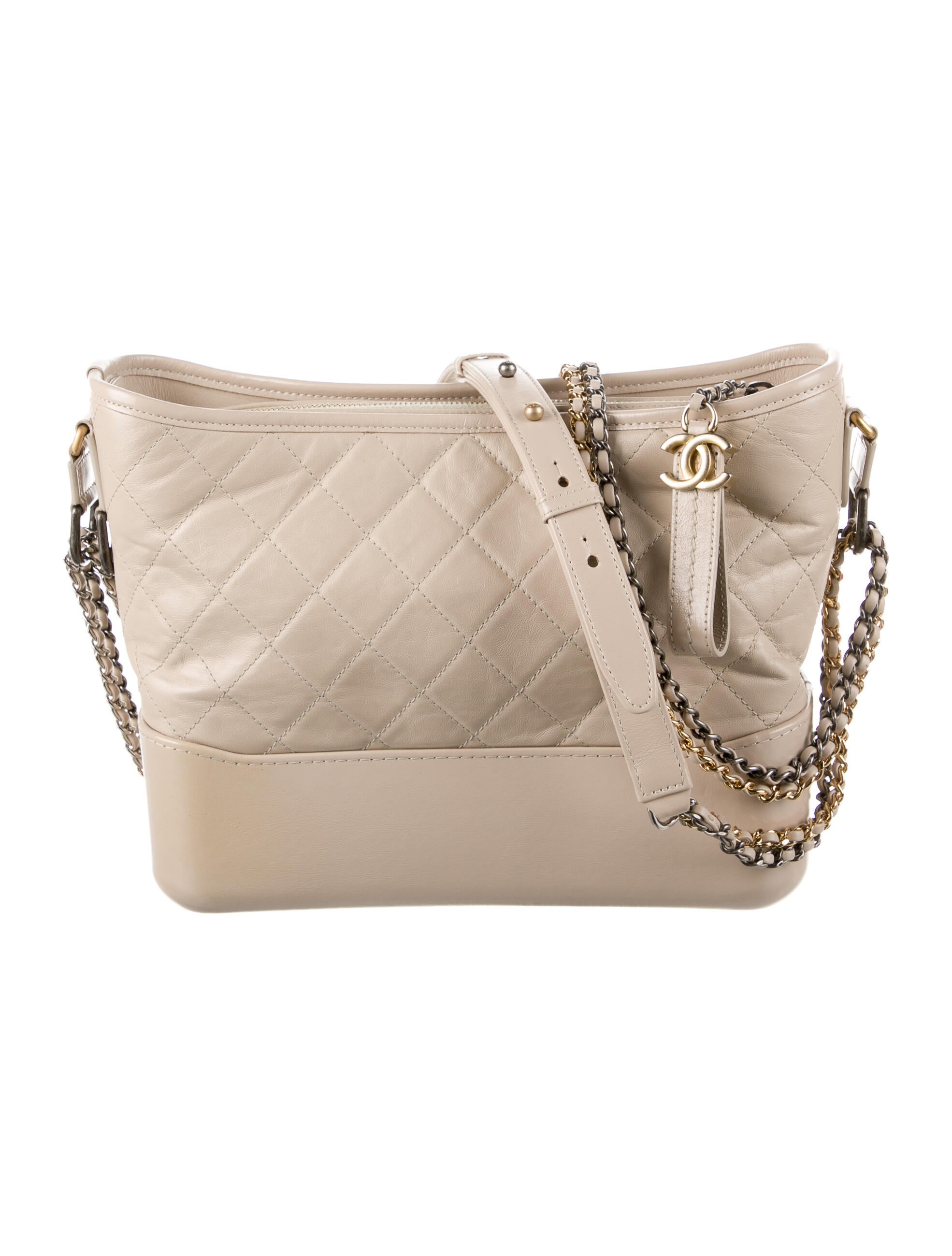 Chanel 2017 Medium Gabrielle Hobo Neutrals Hobos, Handbags