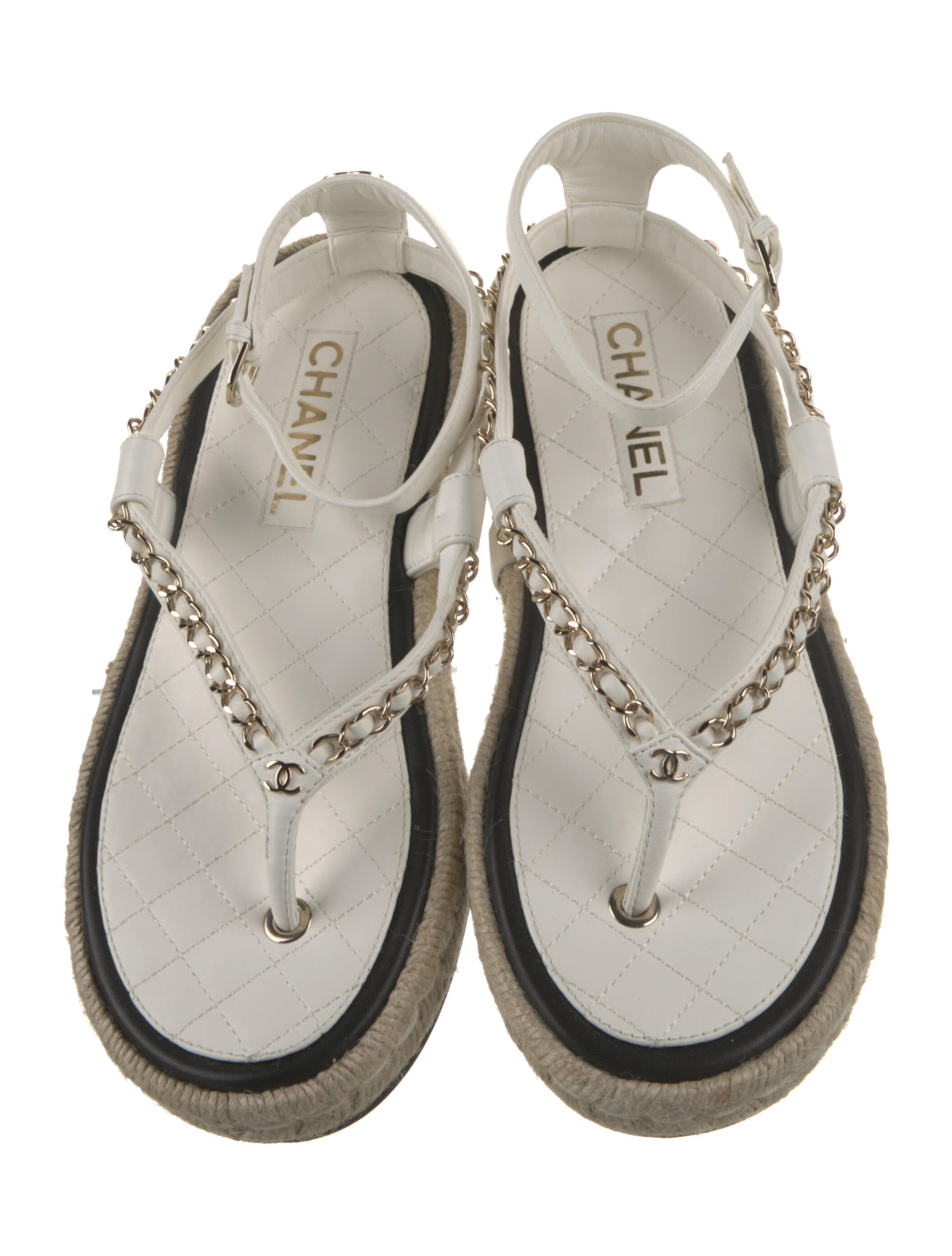 Chanel 2021 Interlocking CC Logo Gladiator Sandals