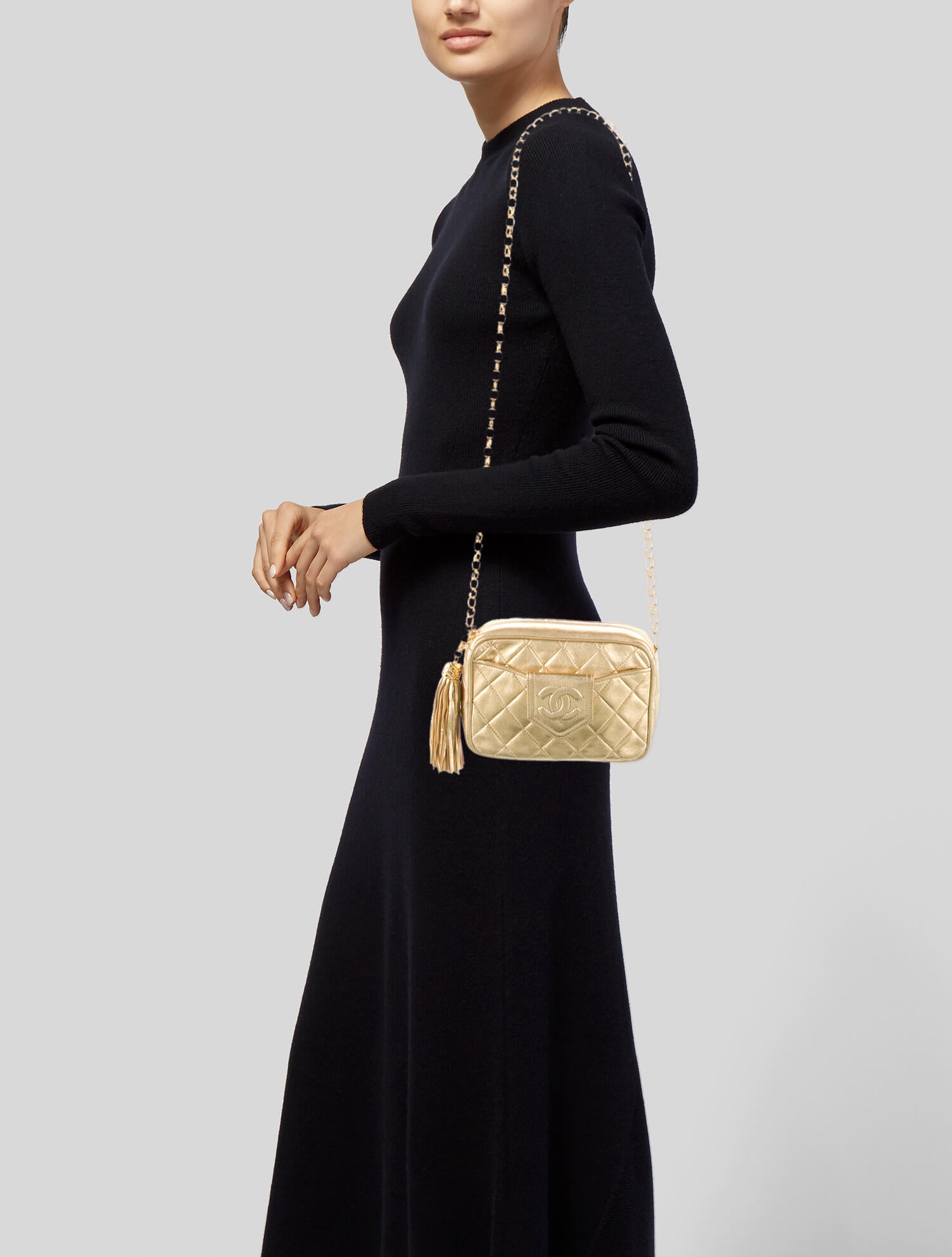 Chanel Metallic Lambskin Camera Bag Brown Crossbody Bags, Handbags CHA158815 The RealReal